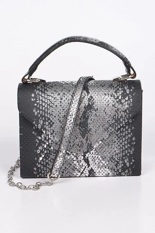 Snakeskin clutch