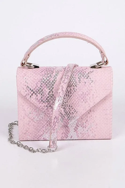 Snakeskin clutch