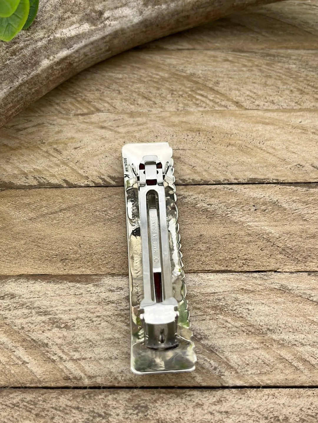 Sofia Stamped Sterling Barrettes