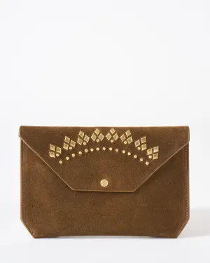 solar wallet - moss suede