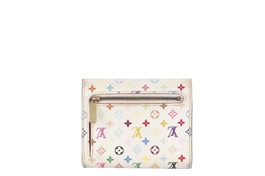 [SOLD] LOUIS VUITTON PORTEFEIULLE KOALA TRI-FOLD (M58014) WHITE MULTICOLOR MONOGRAM CANVAS WALLET GOLD HARDWARE