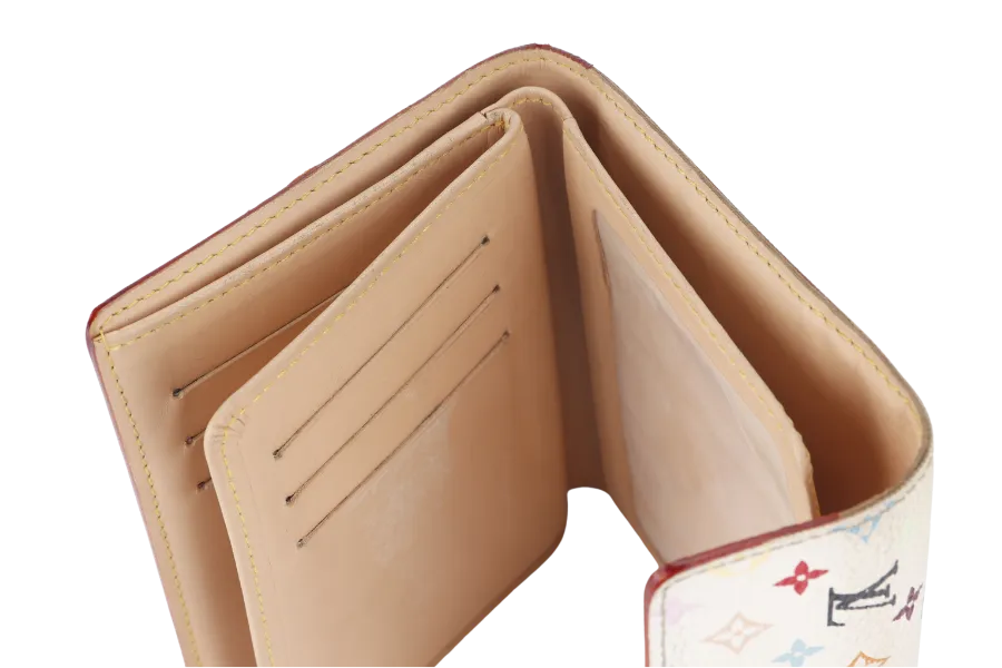 [SOLD] LOUIS VUITTON PORTEFEIULLE KOALA TRI-FOLD (M58014) WHITE MULTICOLOR MONOGRAM CANVAS WALLET GOLD HARDWARE