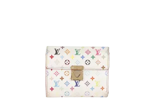 [SOLD] LOUIS VUITTON PORTEFEIULLE KOALA TRI-FOLD (M58014) WHITE MULTICOLOR MONOGRAM CANVAS WALLET GOLD HARDWARE