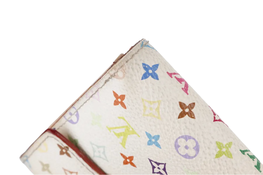 [SOLD] LOUIS VUITTON PORTEFEIULLE KOALA TRI-FOLD (M58014) WHITE MULTICOLOR MONOGRAM CANVAS WALLET GOLD HARDWARE