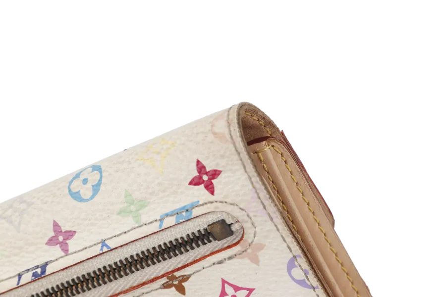 [SOLD] LOUIS VUITTON PORTEFEIULLE KOALA TRI-FOLD (M58014) WHITE MULTICOLOR MONOGRAM CANVAS WALLET GOLD HARDWARE