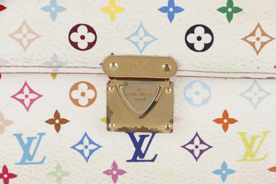 [SOLD] LOUIS VUITTON PORTEFEIULLE KOALA TRI-FOLD (M58014) WHITE MULTICOLOR MONOGRAM CANVAS WALLET GOLD HARDWARE