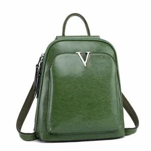 Solid Color Retro Backpack