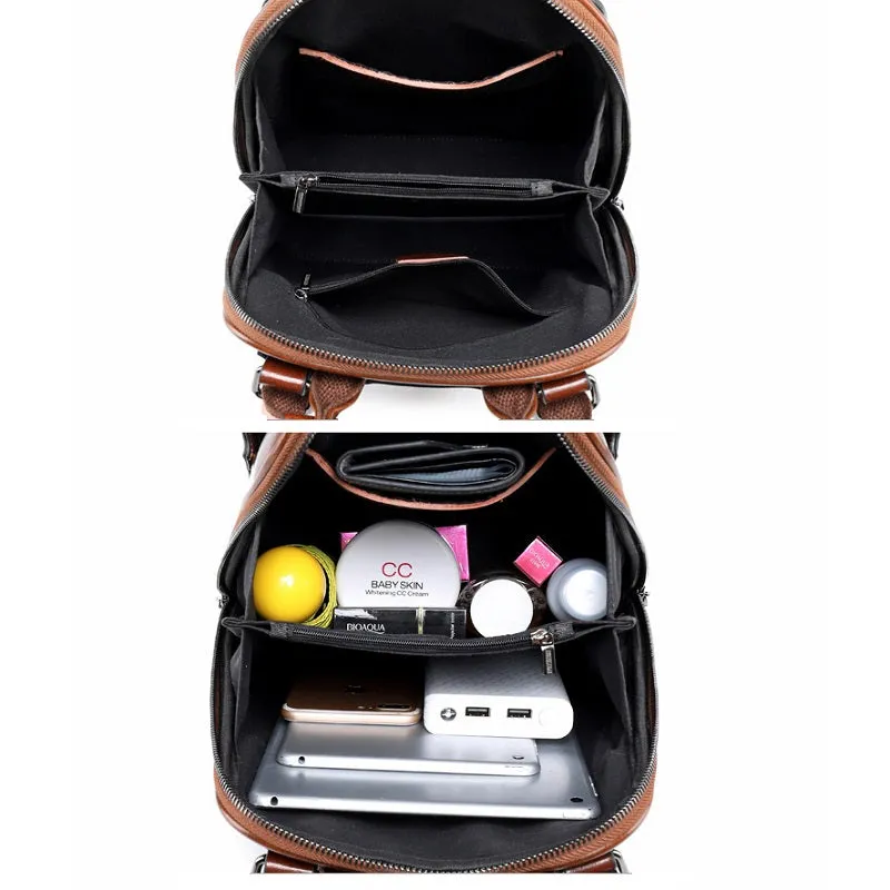 Solid Color Retro Backpack