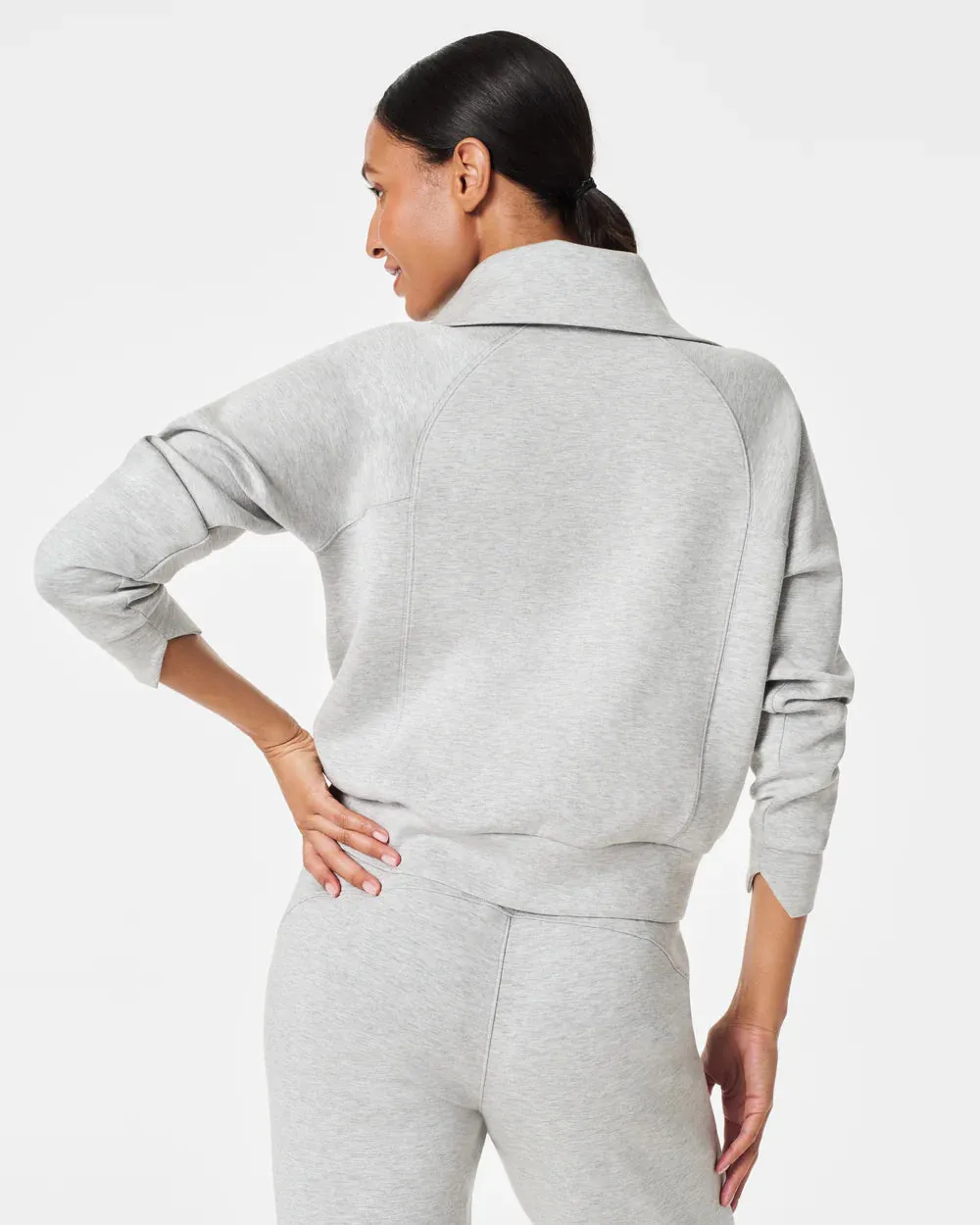 SPANX | AirEssentials Half Zip {Light Heather Grey}