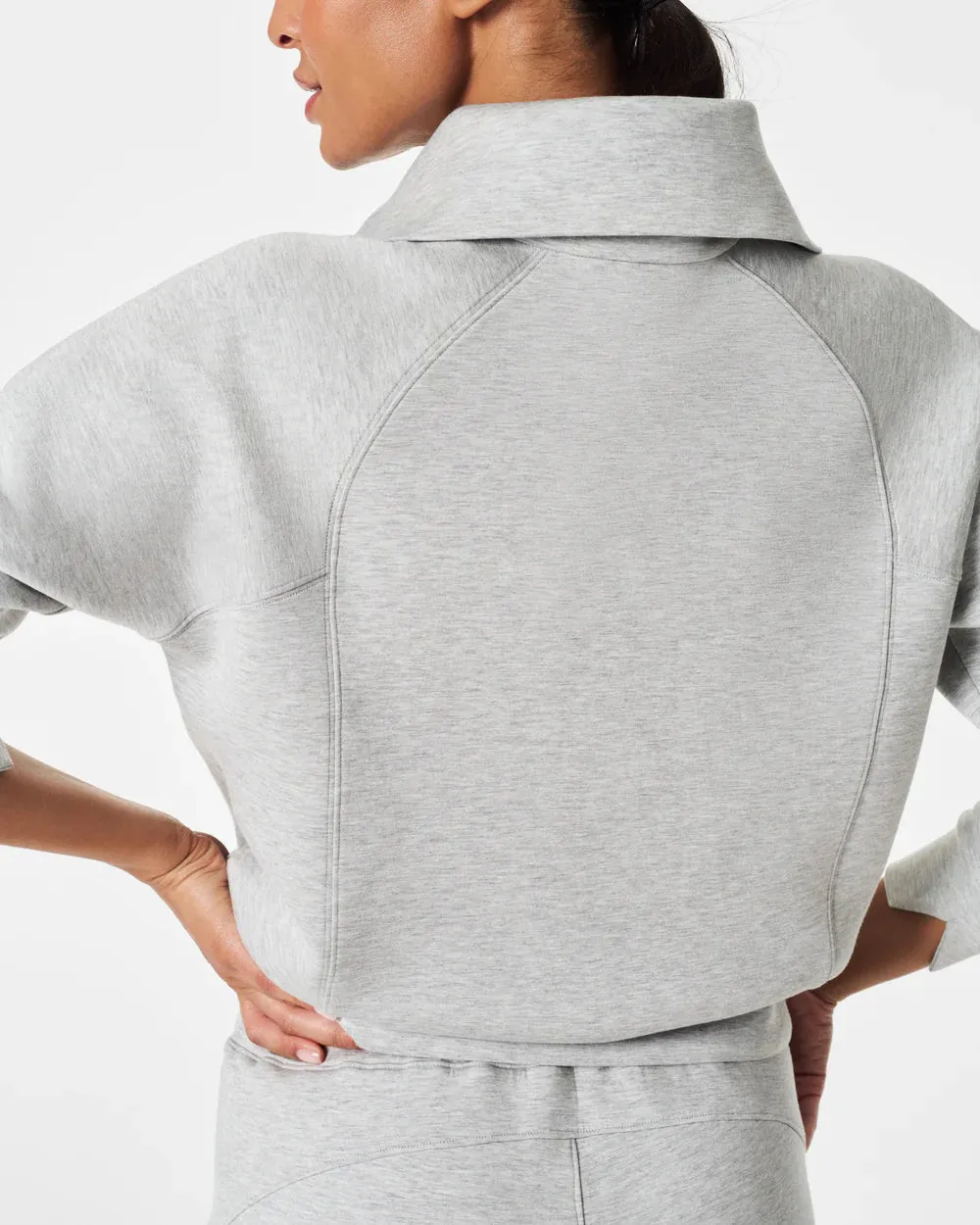 SPANX | AirEssentials Half Zip {Light Heather Grey}