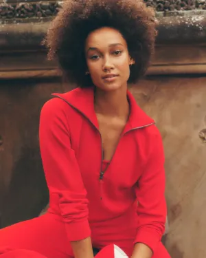 SPANX® AirEssentials Half Zip Red