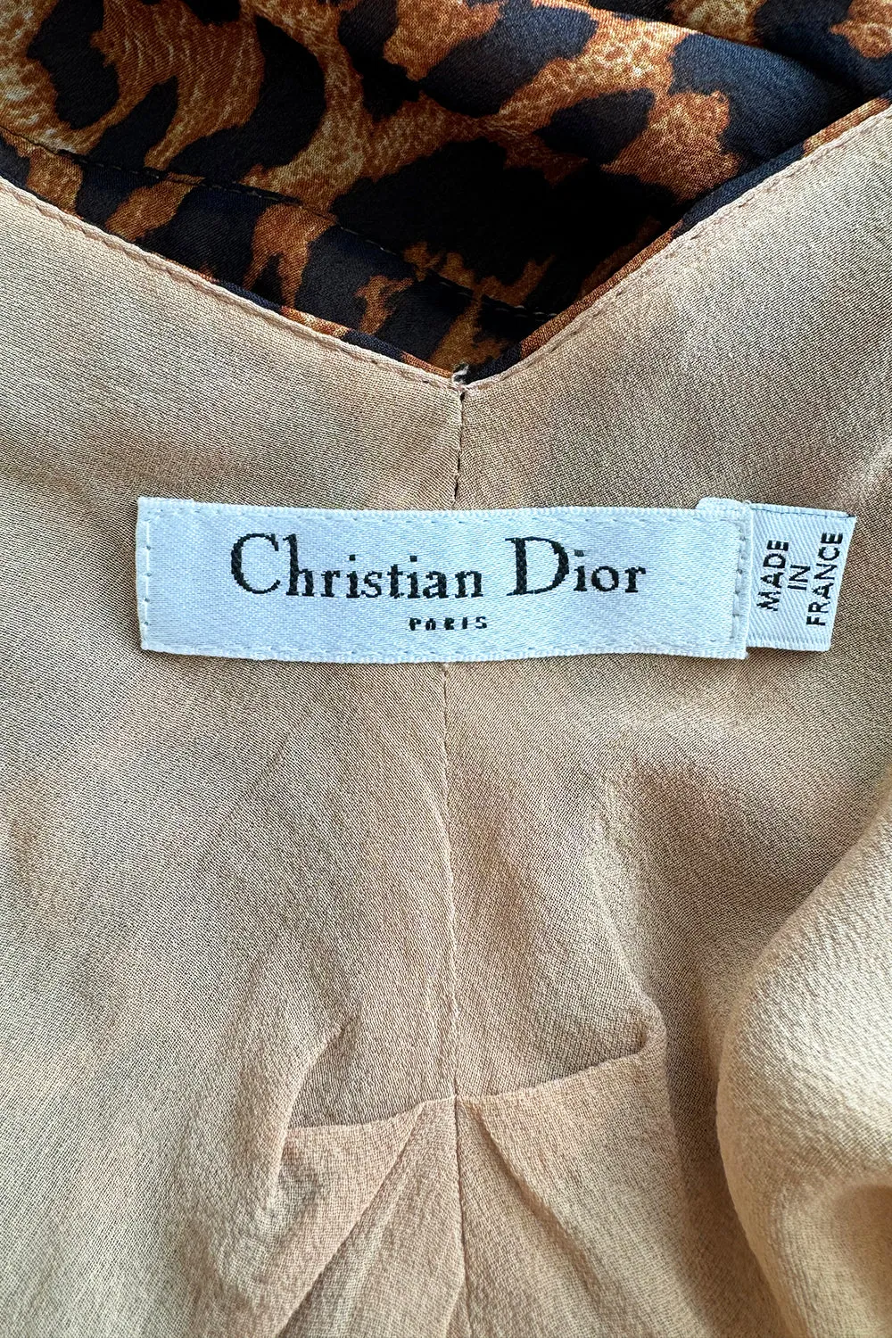 Spring 2008 Christian Dior by John Galliano Leopard Silk Chiffon Dress
