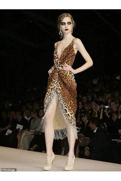 Spring 2008 Christian Dior by John Galliano Leopard Silk Chiffon Dress