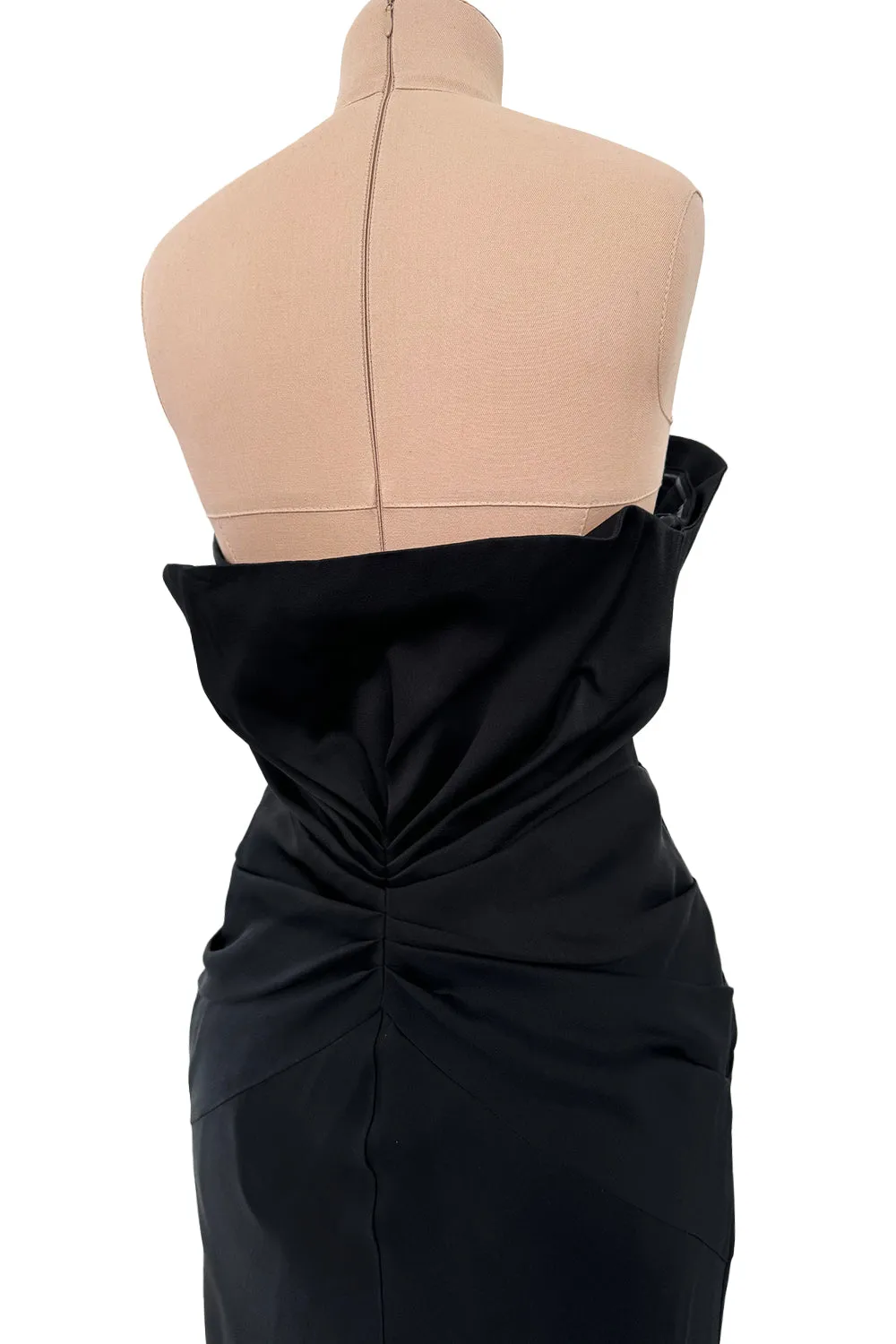 Spring 2008 Christian Dior by John Galliano Runway Look 53 Black Silk Strapless Dress