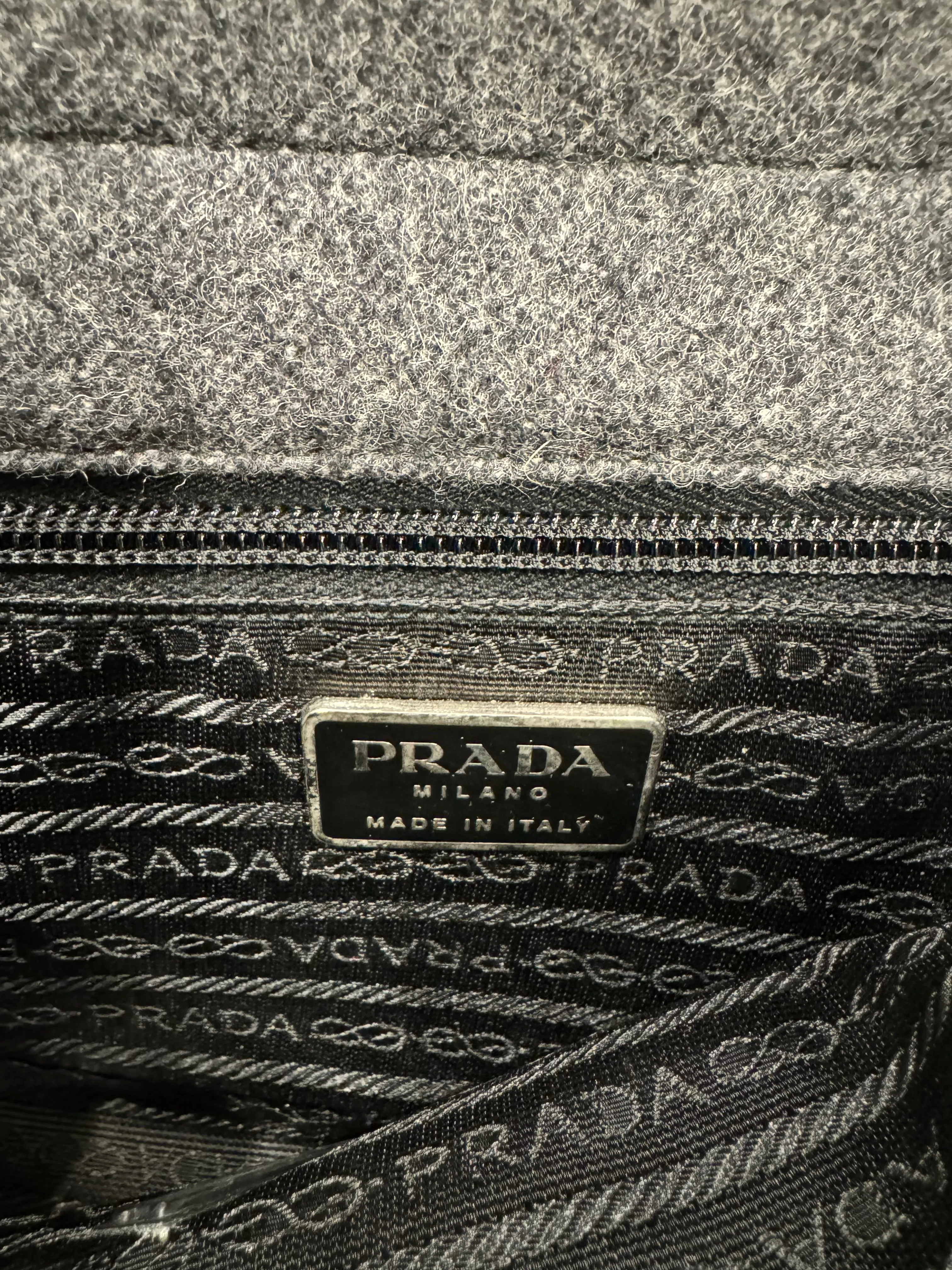 S/S 1999 Prada leather and nylon shoulder bag