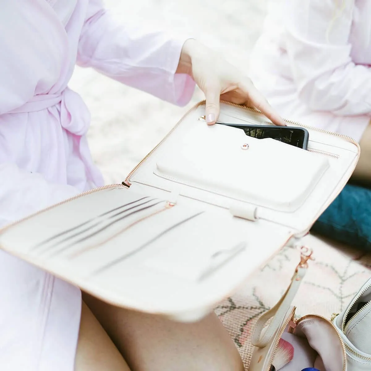 Stackers Organiser Clutch Bag - Blush Pink