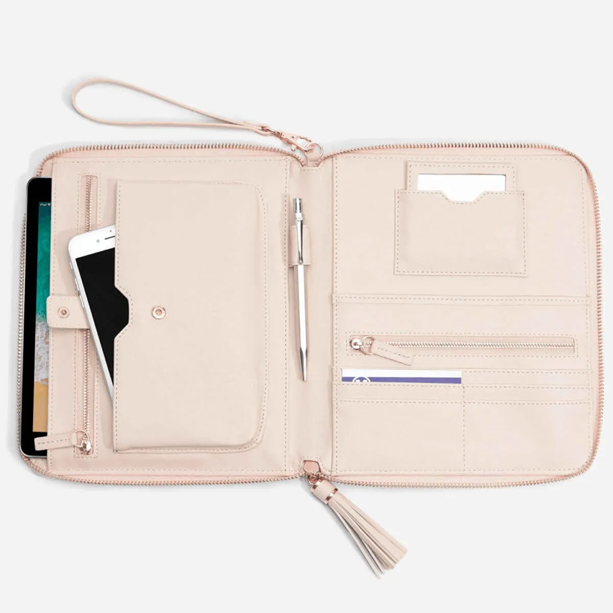 Stackers Organiser Clutch Bag - Blush Pink