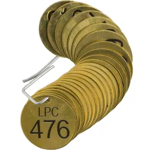 Stamped Brass Valve Tags LPC Low Pressure Condensate           87409