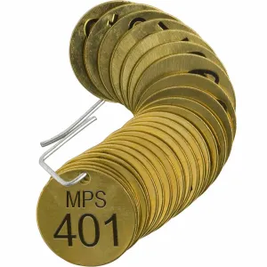 Stamped Brass Valve Tags MPS Medium Pressure Steam           44716