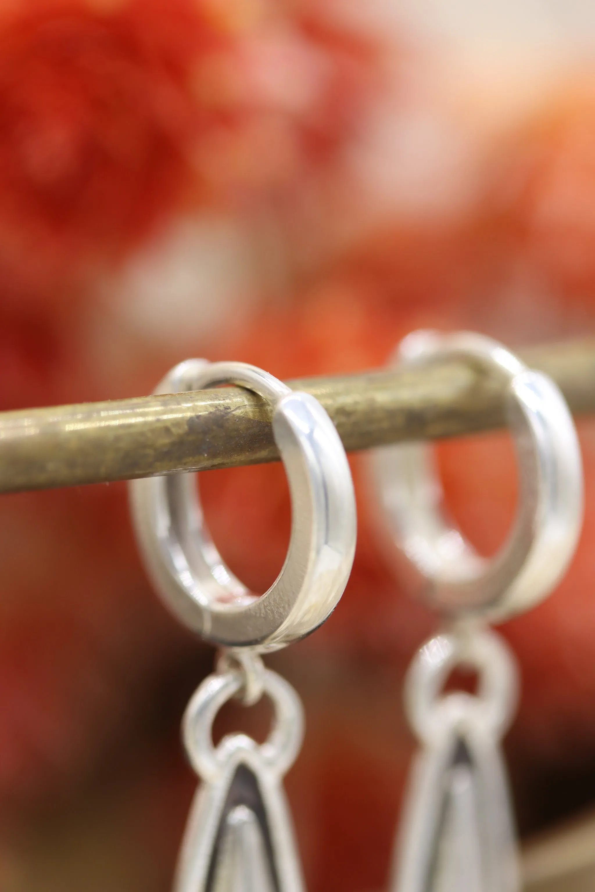 Stamped Huggie Hoops