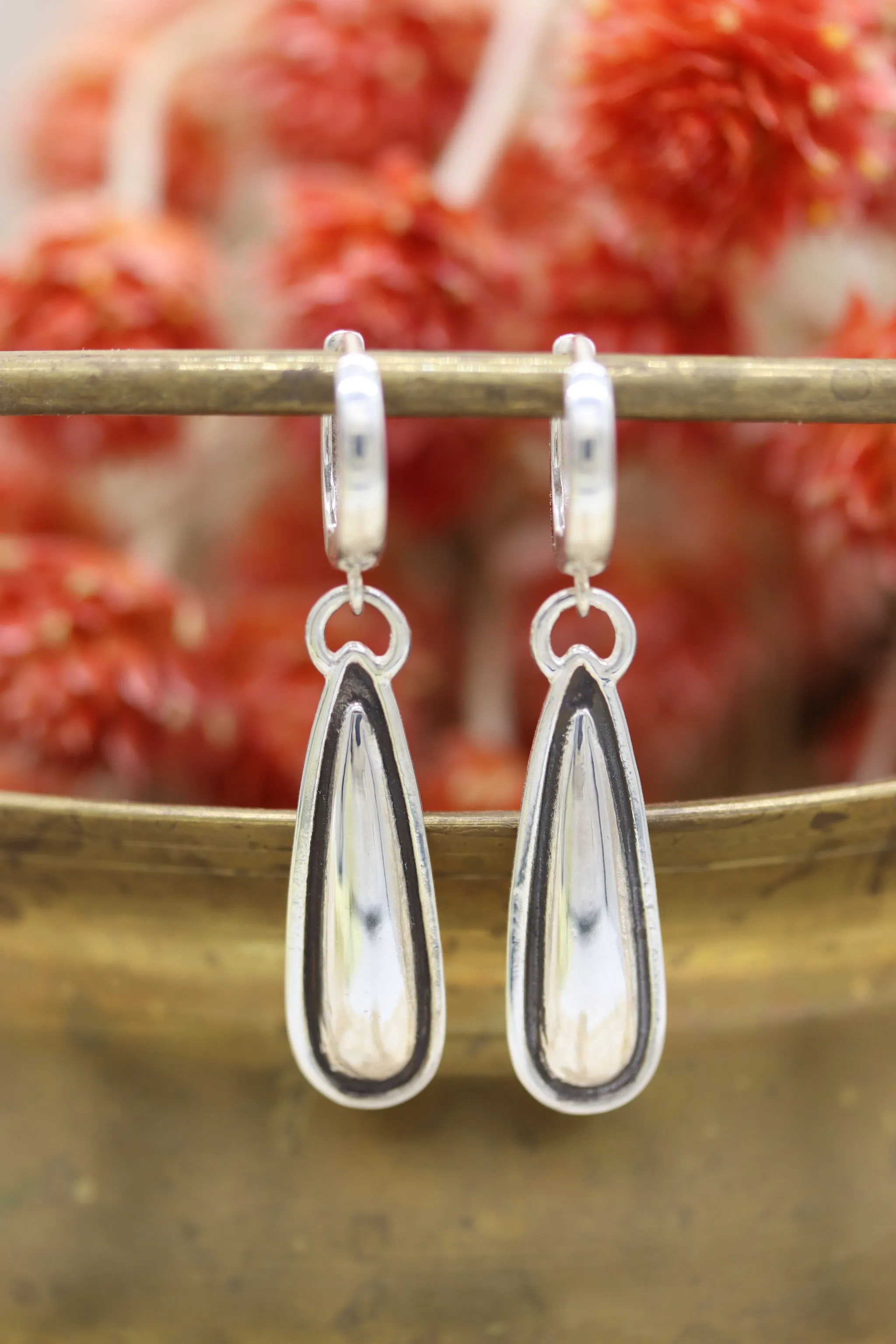 Stamped Huggie Hoops