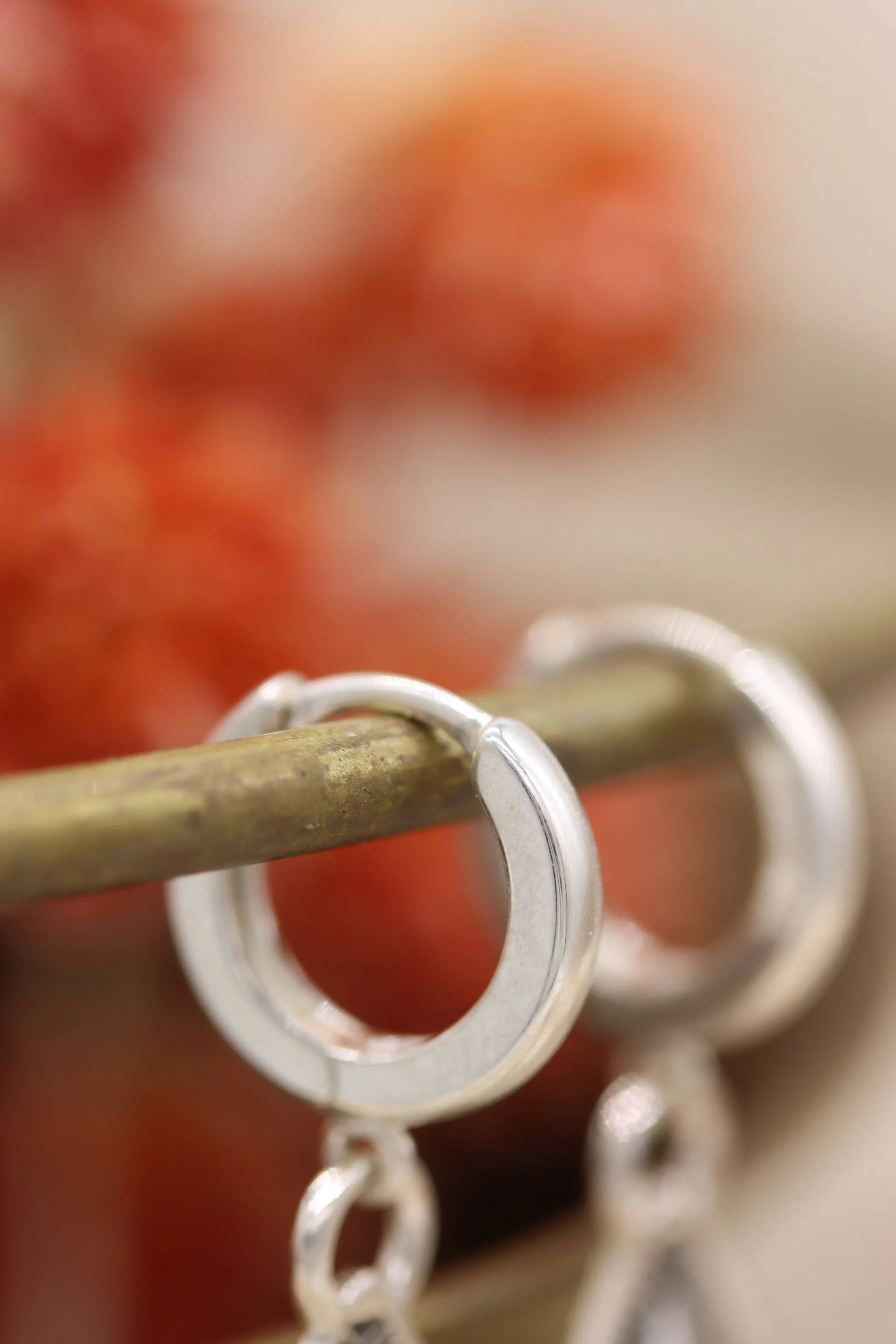 Stamped Huggie Hoops