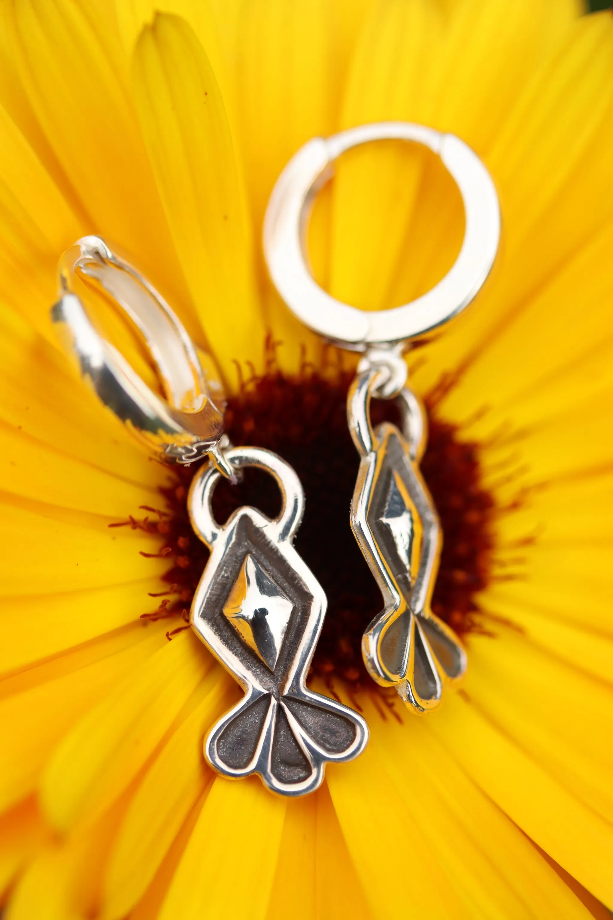 Stamped Huggie Hoops