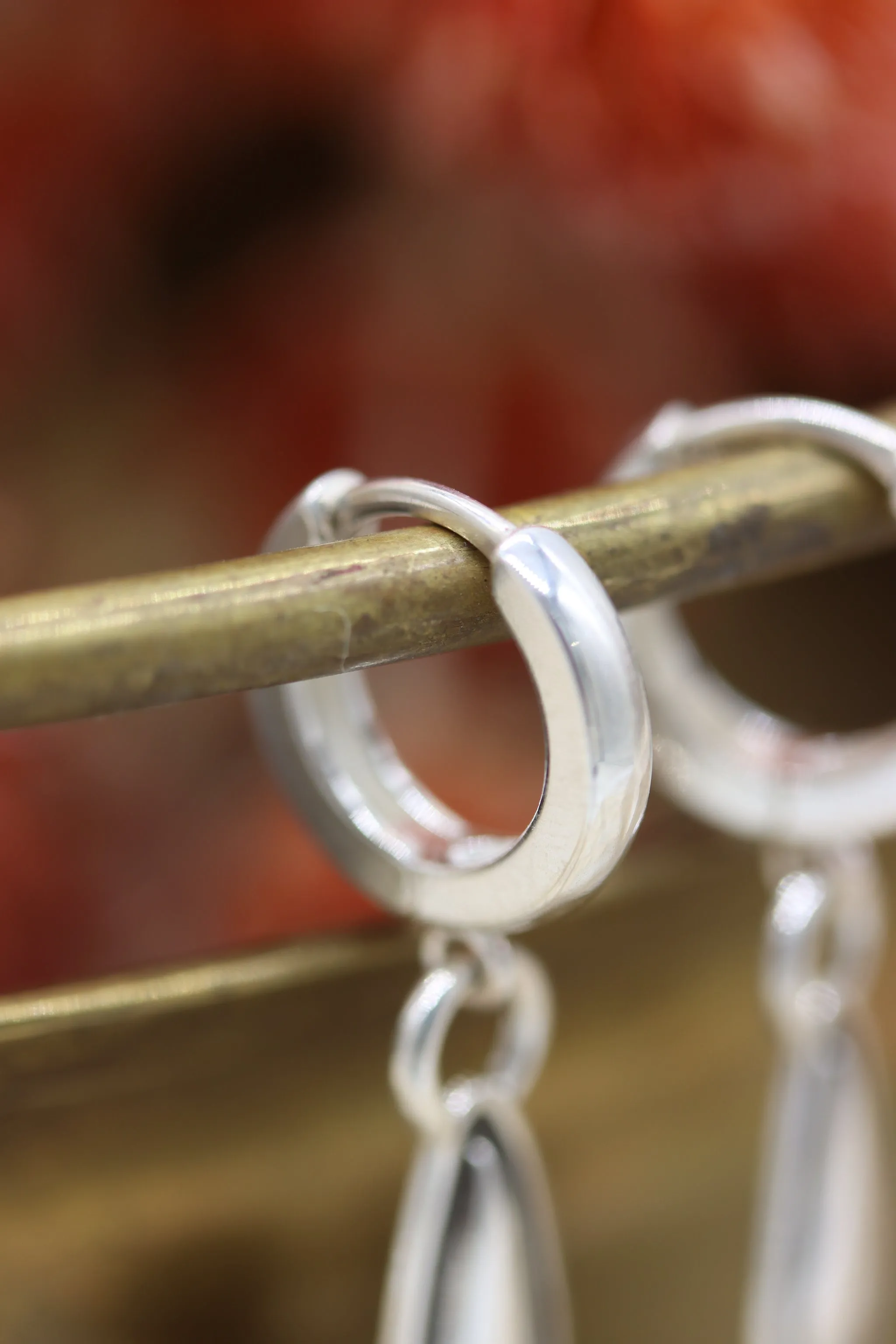 Stamped Huggie Hoops