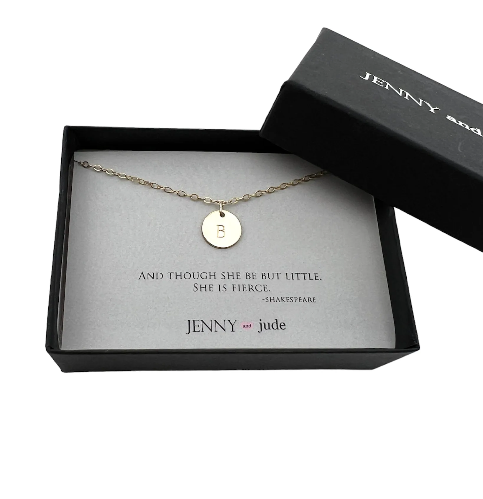 Stamped Initial Disc Necklace