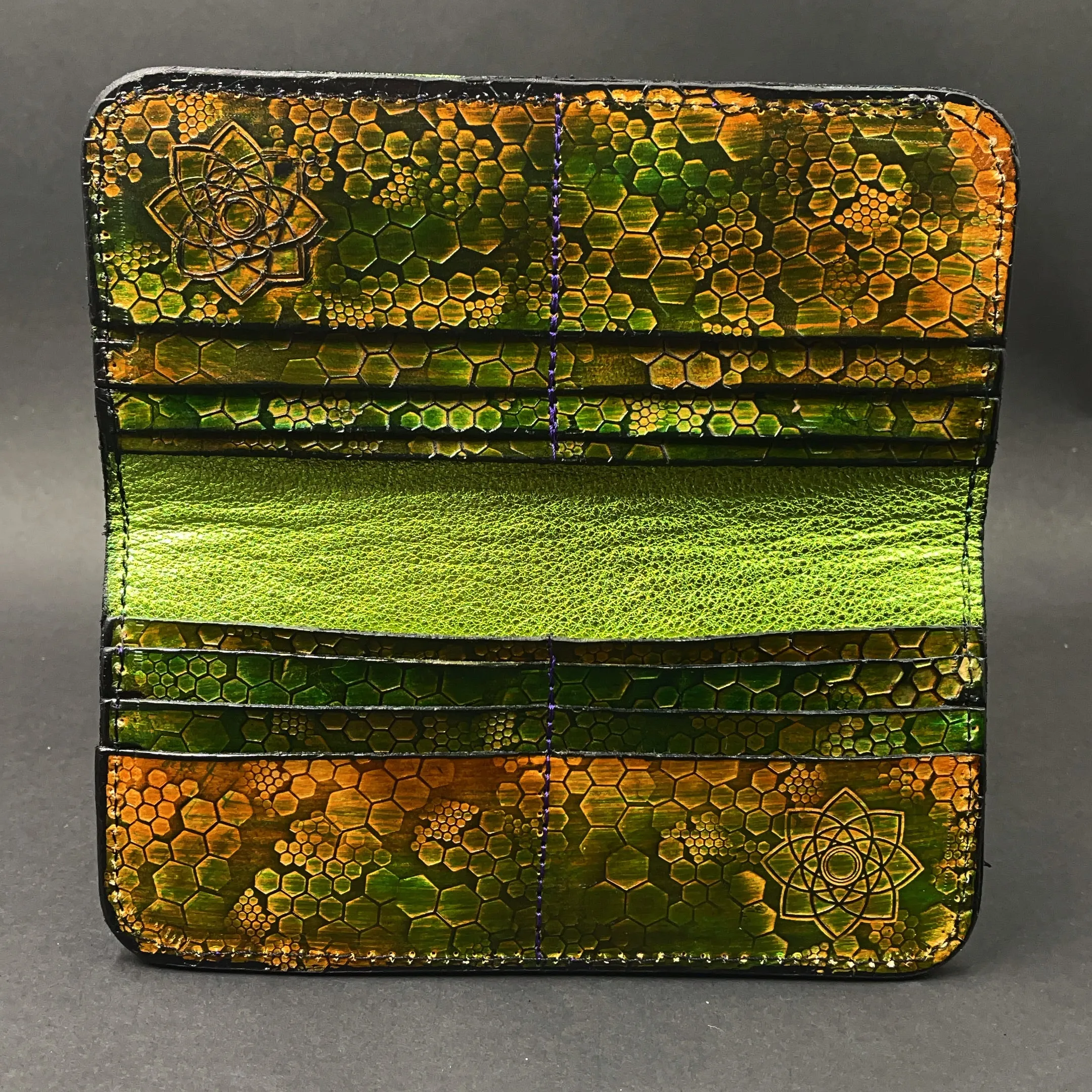 Stamped Leather Bifold Clutch - Miscellaneous Designs