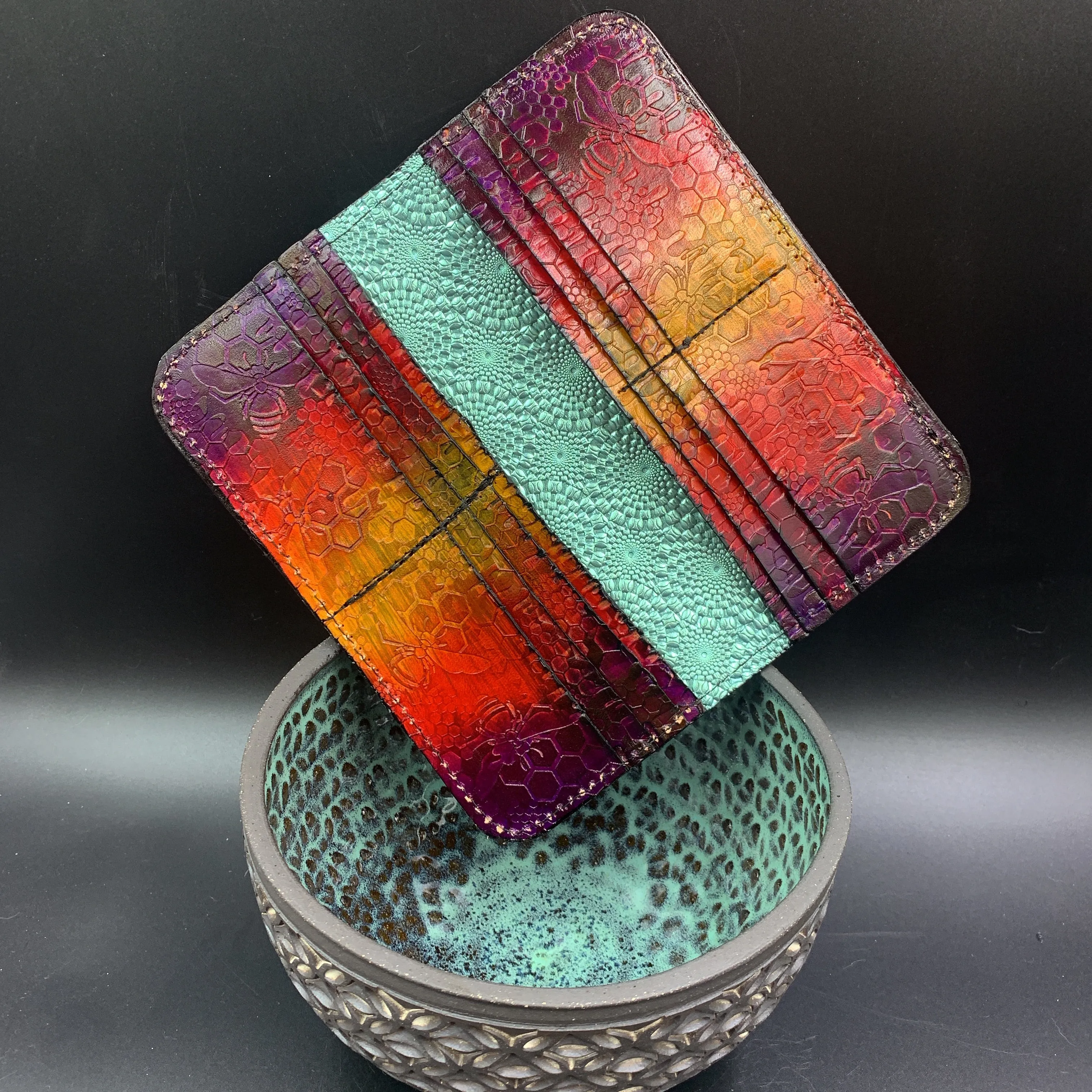Stamped Leather Bifold Clutch - Miscellaneous Designs