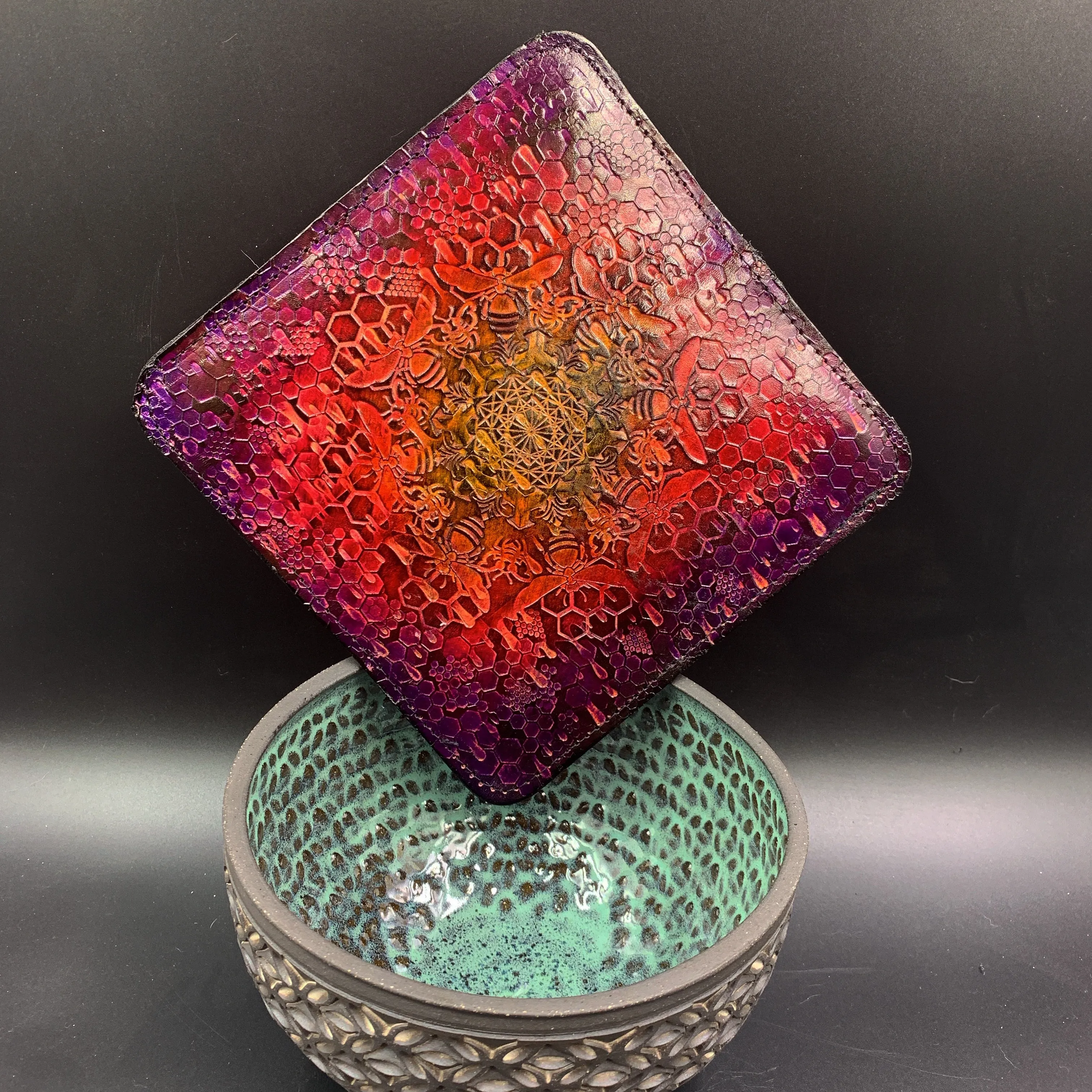Stamped Leather Bifold Clutch - Miscellaneous Designs