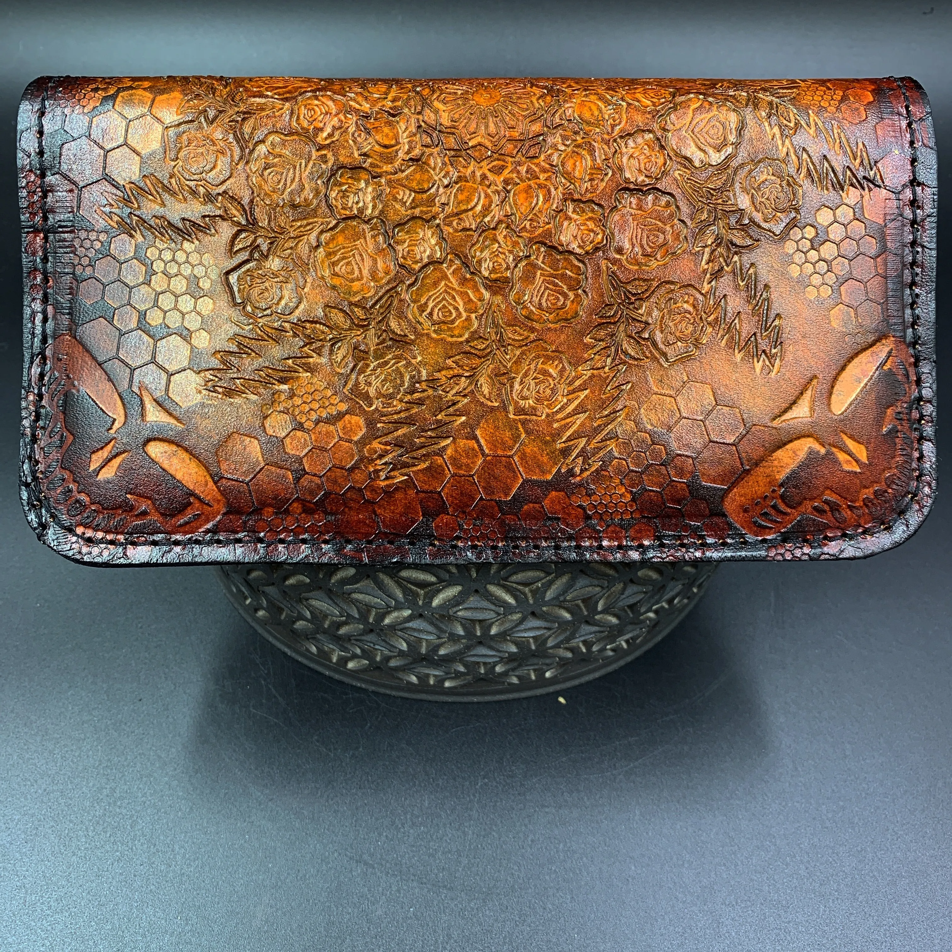 Stamped Leather Bifold Clutch - Miscellaneous Designs