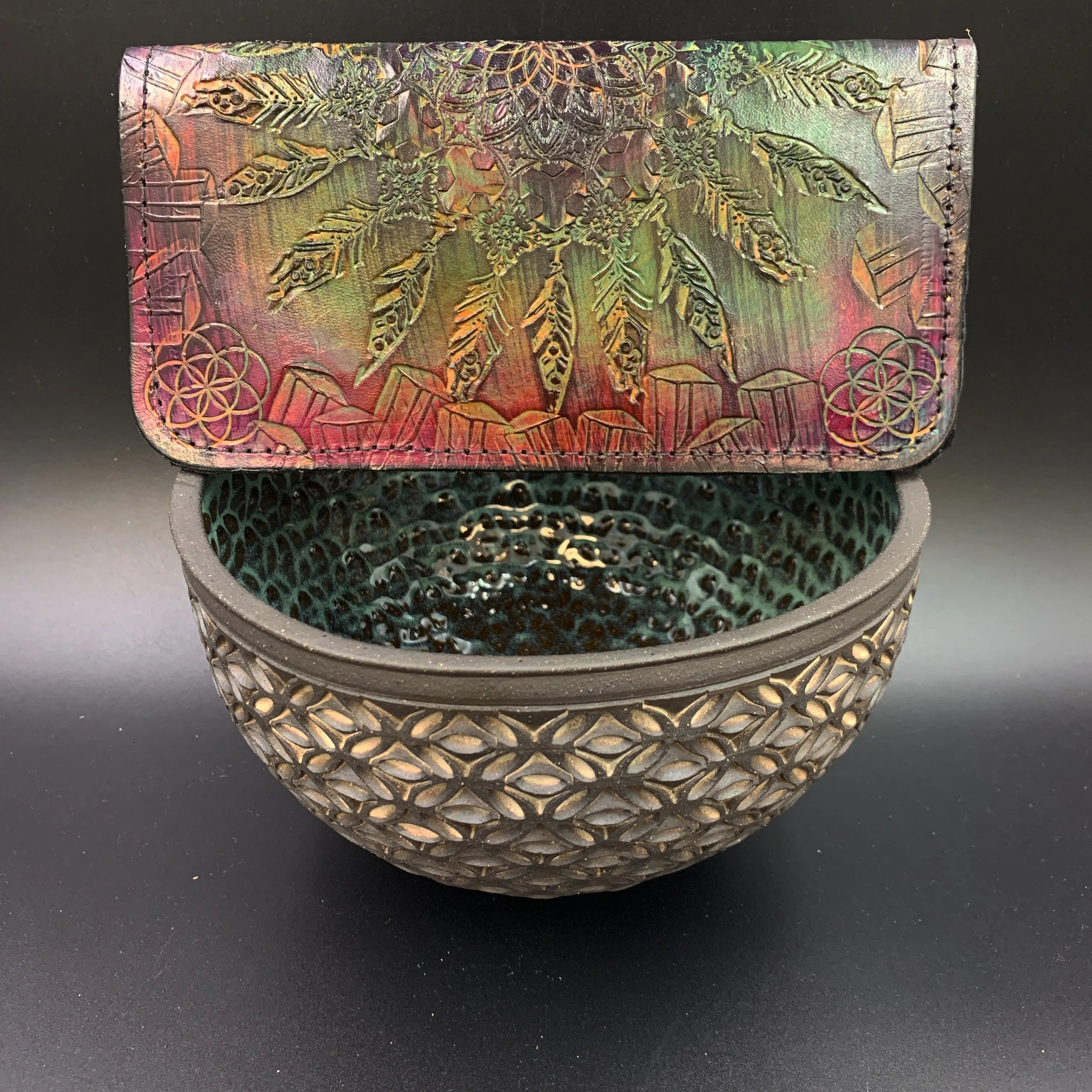 Stamped Leather Bifold Clutch - Miscellaneous Designs