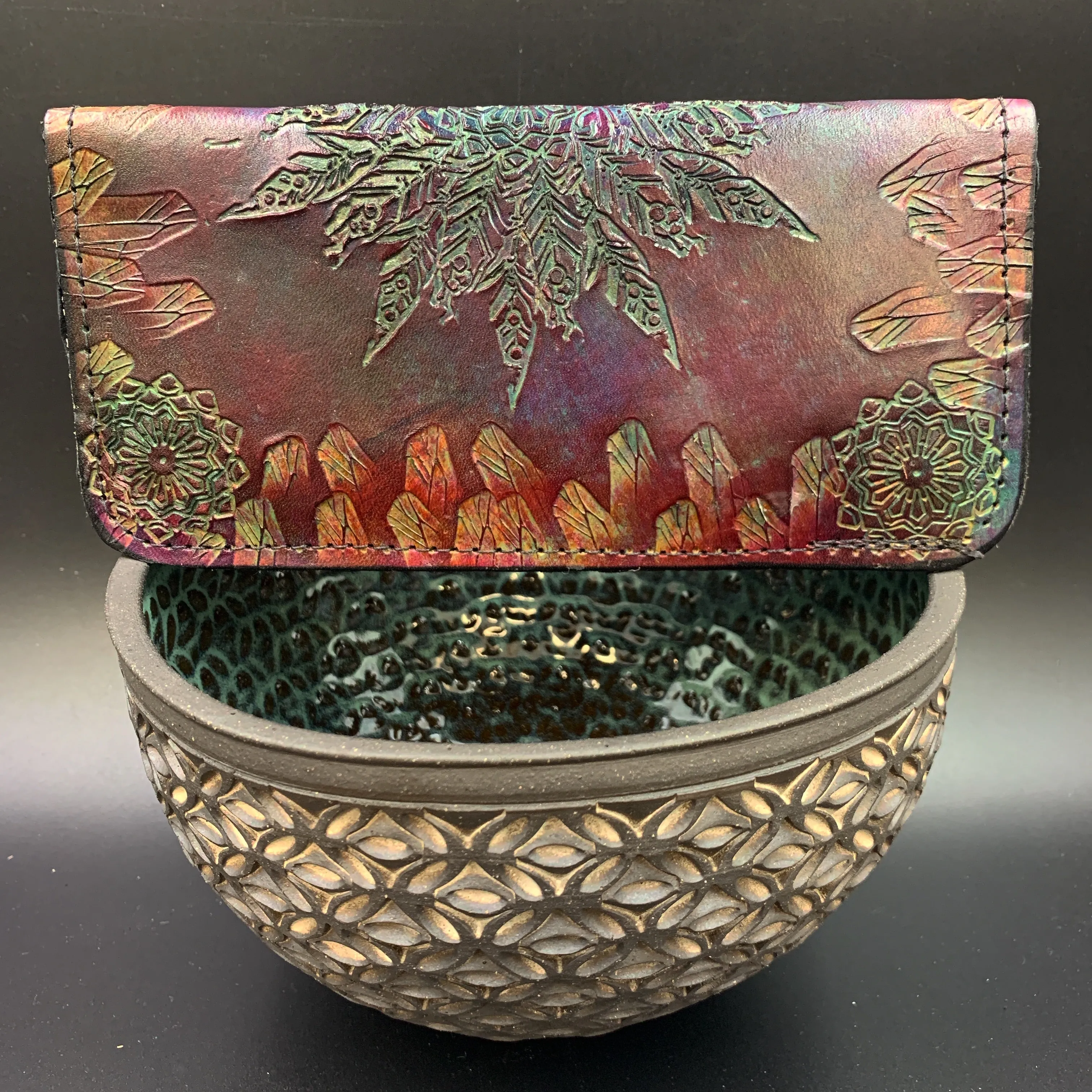 Stamped Leather Bifold Clutch - Miscellaneous Designs
