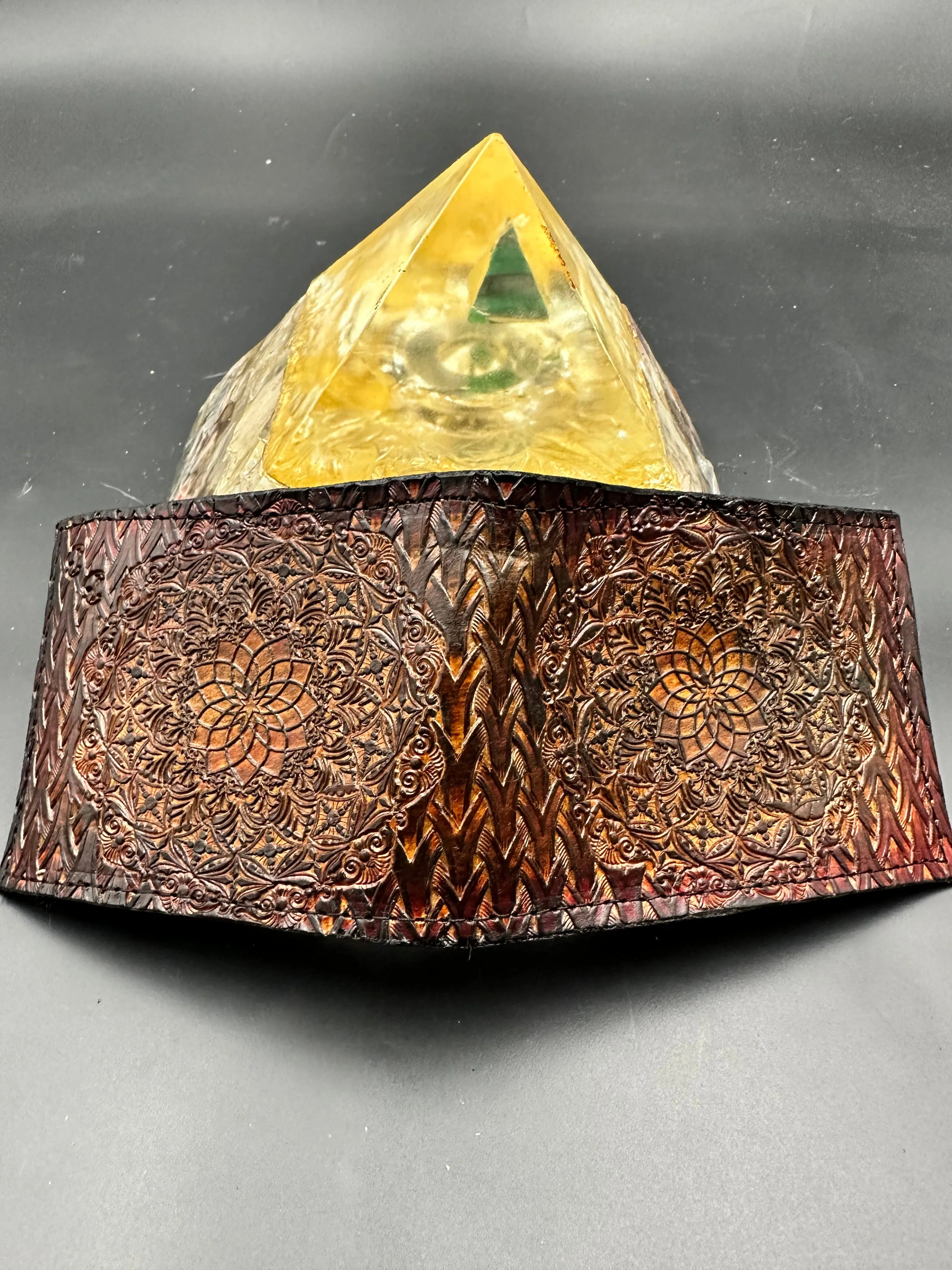 Stamped Leather Bifold Wallet - Classy Mandala