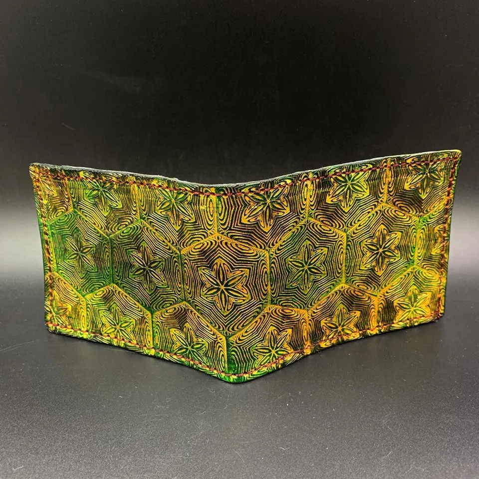 Stamped Leather Bifold Wallet - Collaboration: Mr. Melty