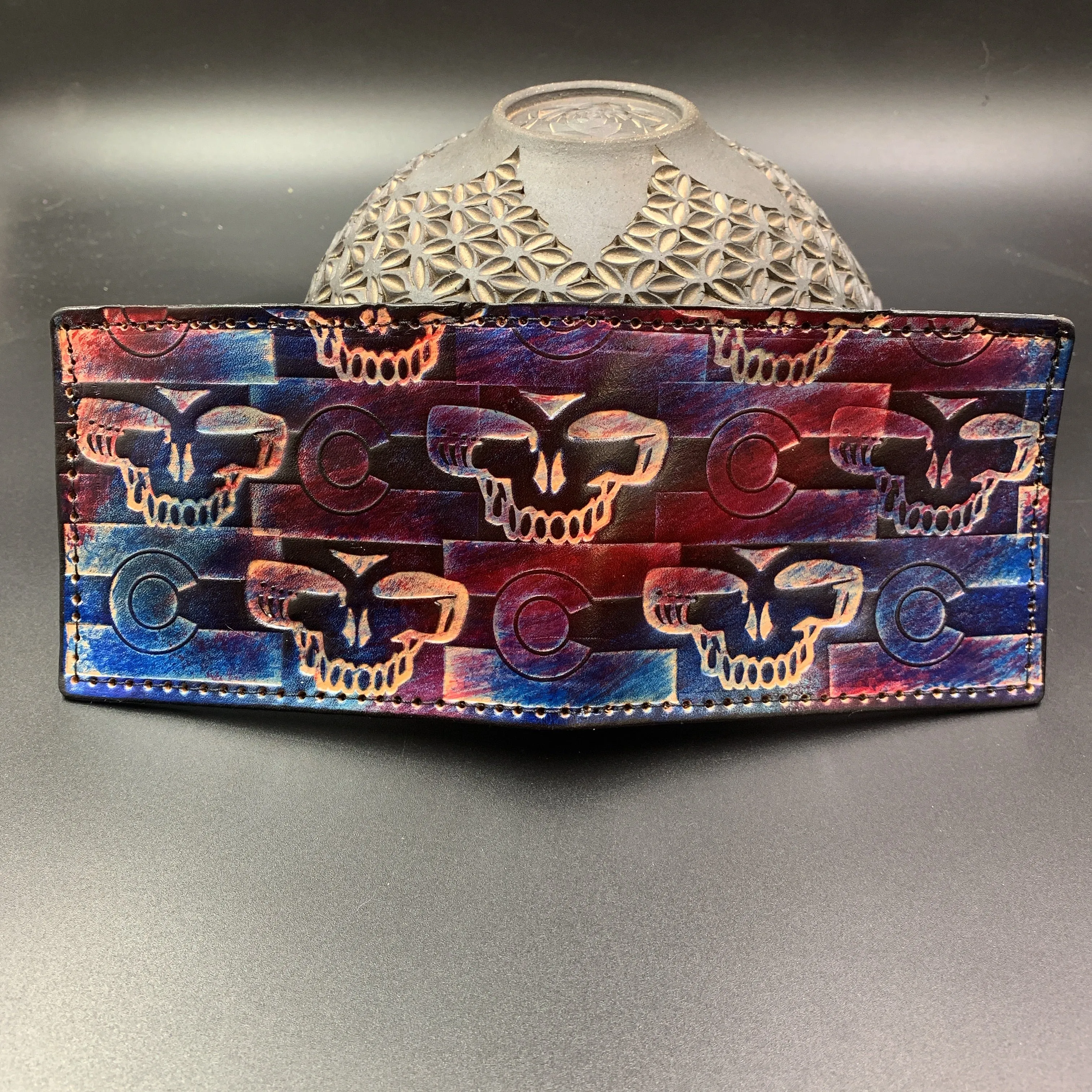 Stamped Leather Bifold Wallet - Colorado