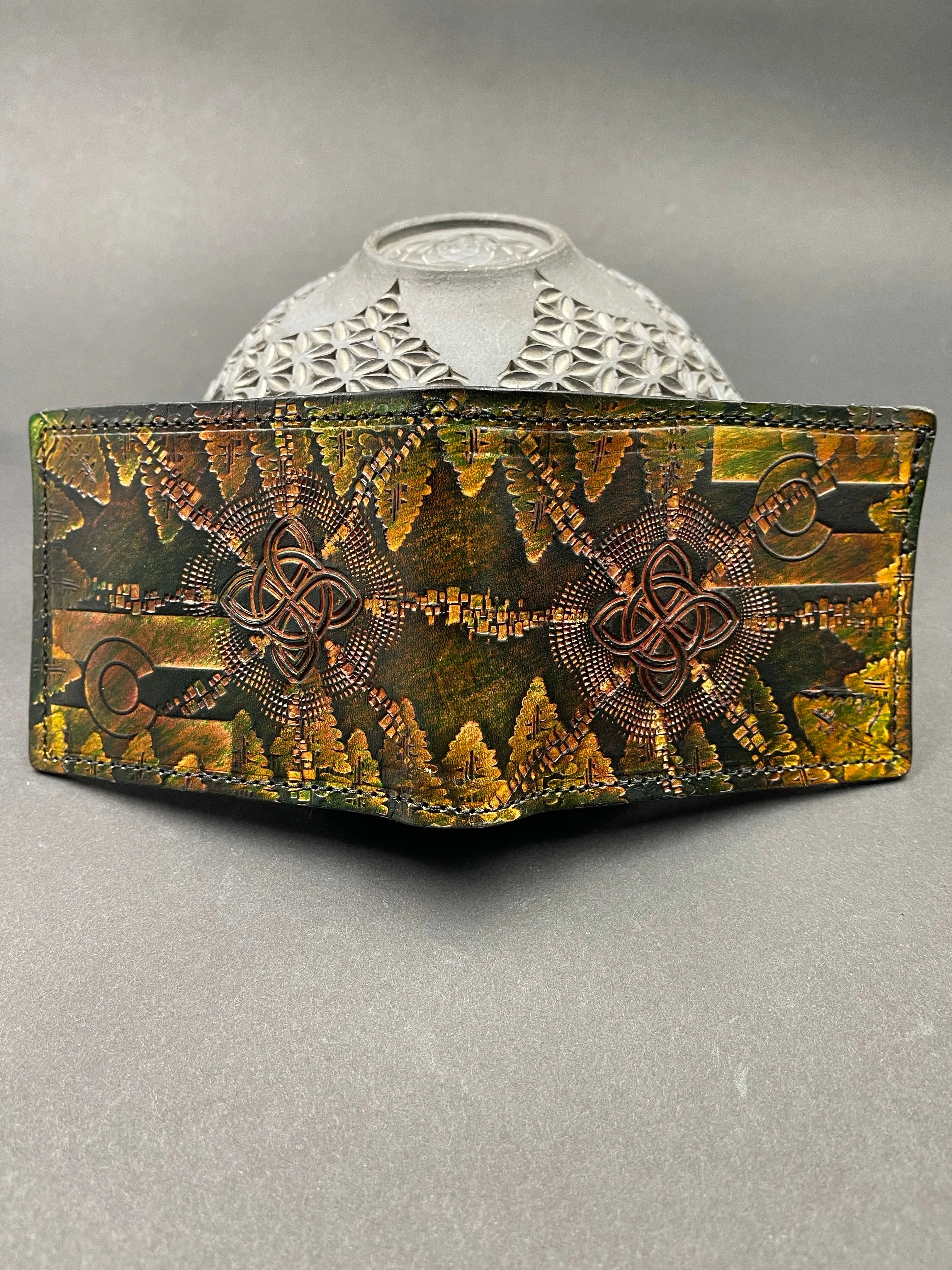 Stamped Leather Bifold Wallet - Colorado