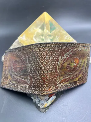 Stamped Leather Bifold Wallet - Dragon Eyes