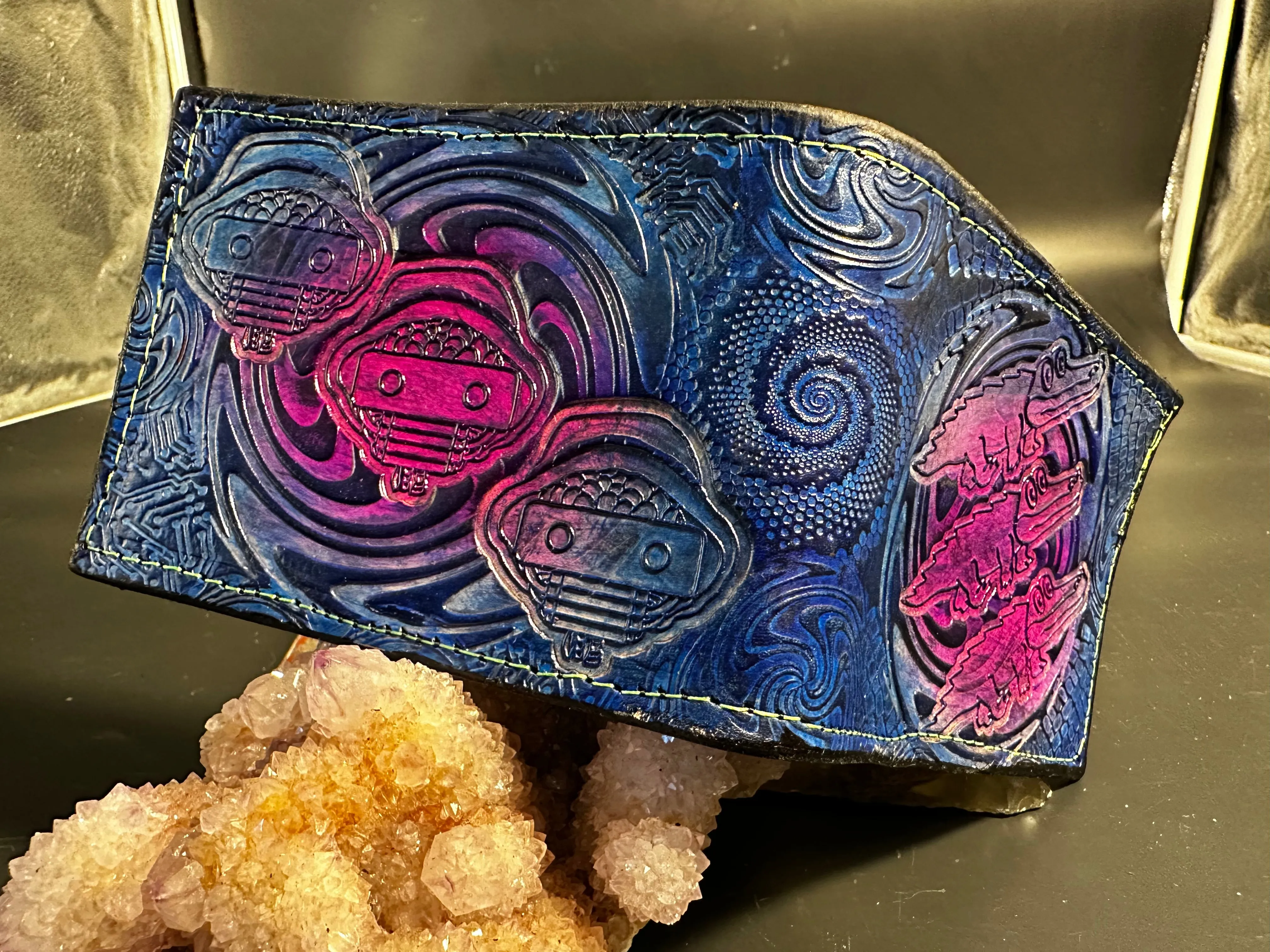 Stamped Leather Bifold Wallet - King Gizzard