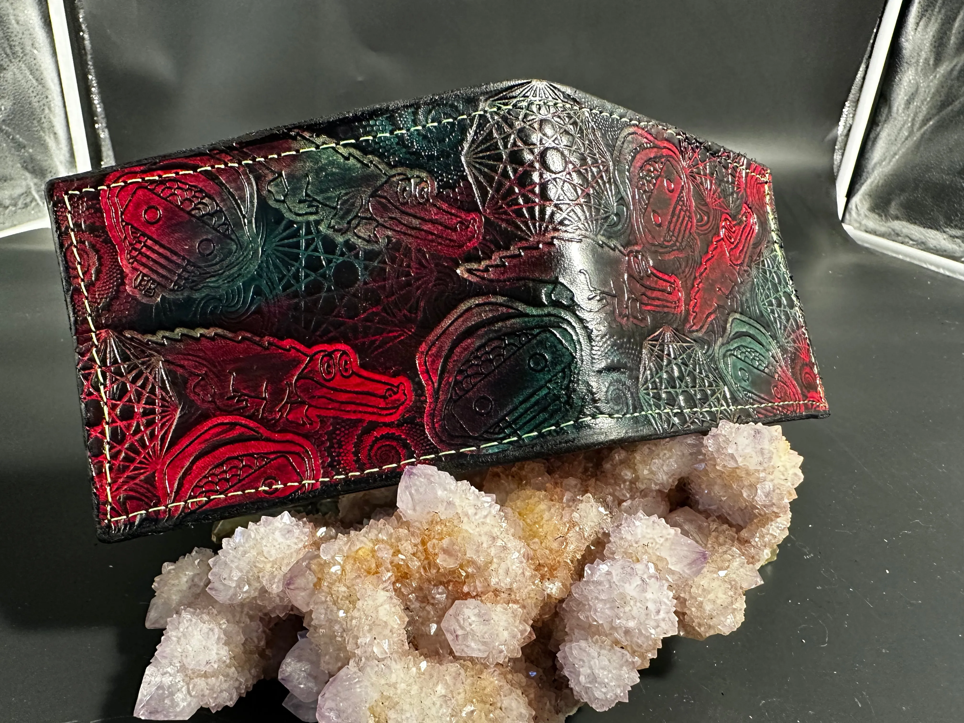 Stamped Leather Bifold Wallet - King Gizzard