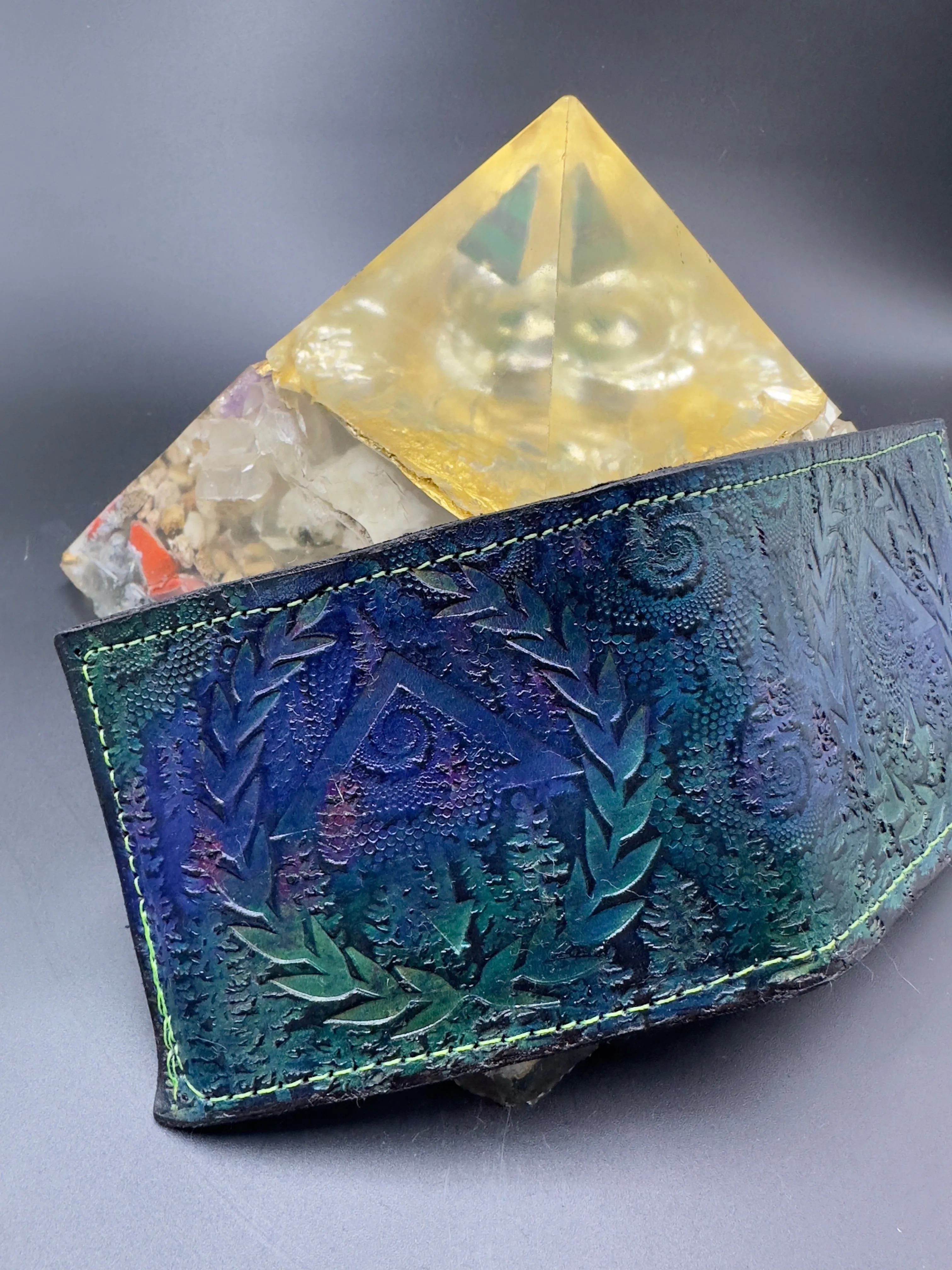 Stamped Leather Bifold Wallet - Of the Trees