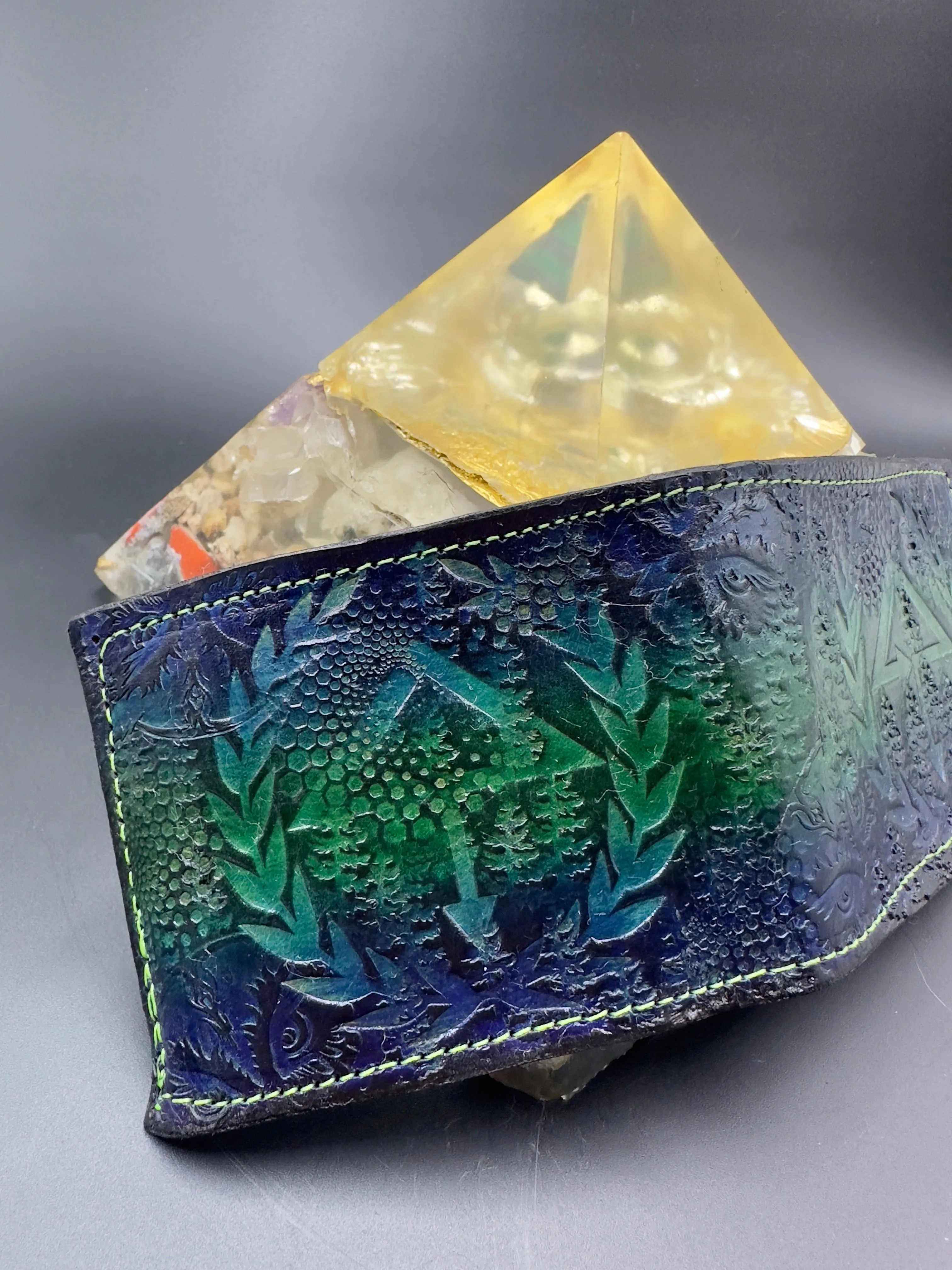 Stamped Leather Bifold Wallet - Of the Trees