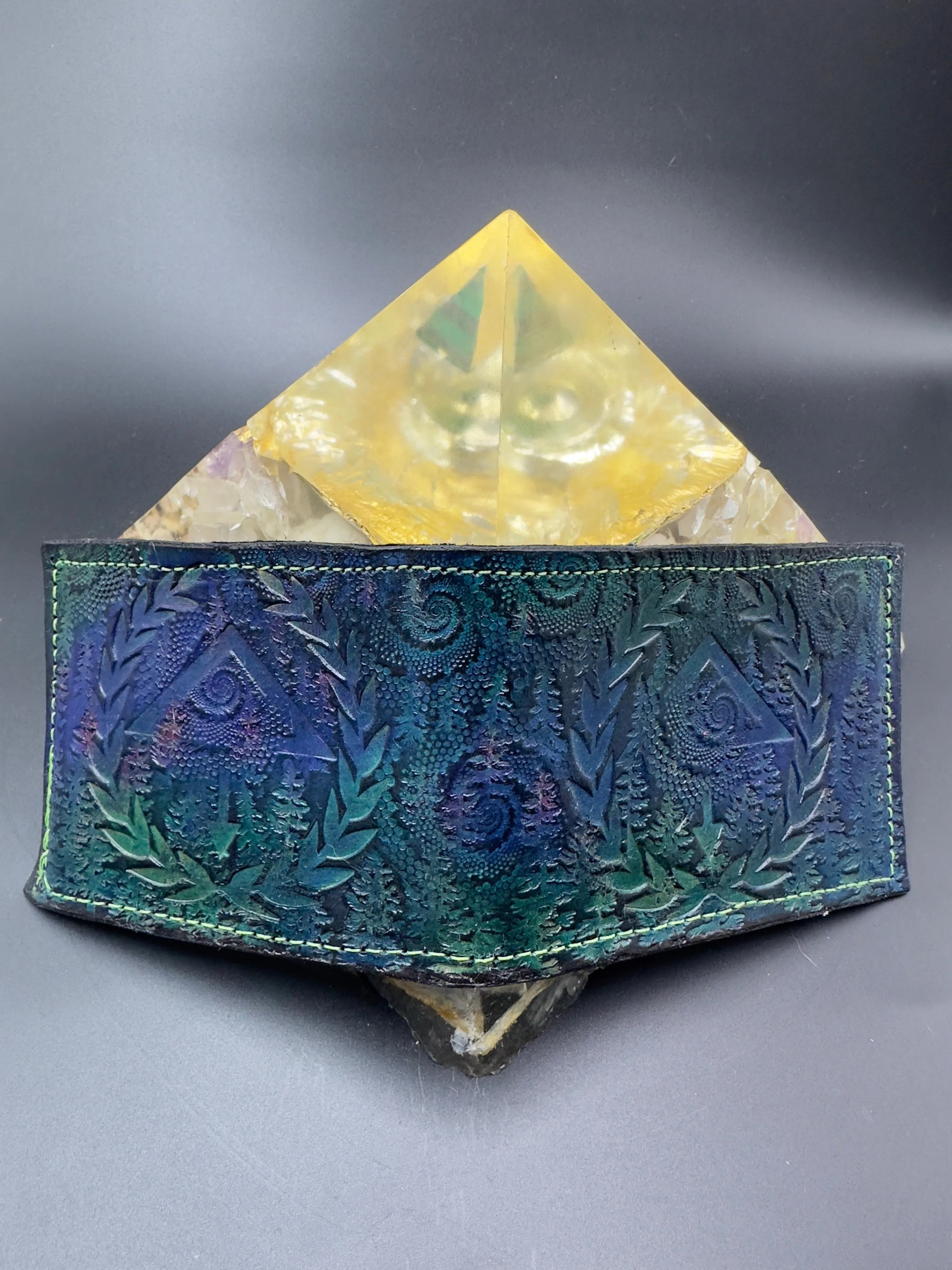 Stamped Leather Bifold Wallet - Of the Trees