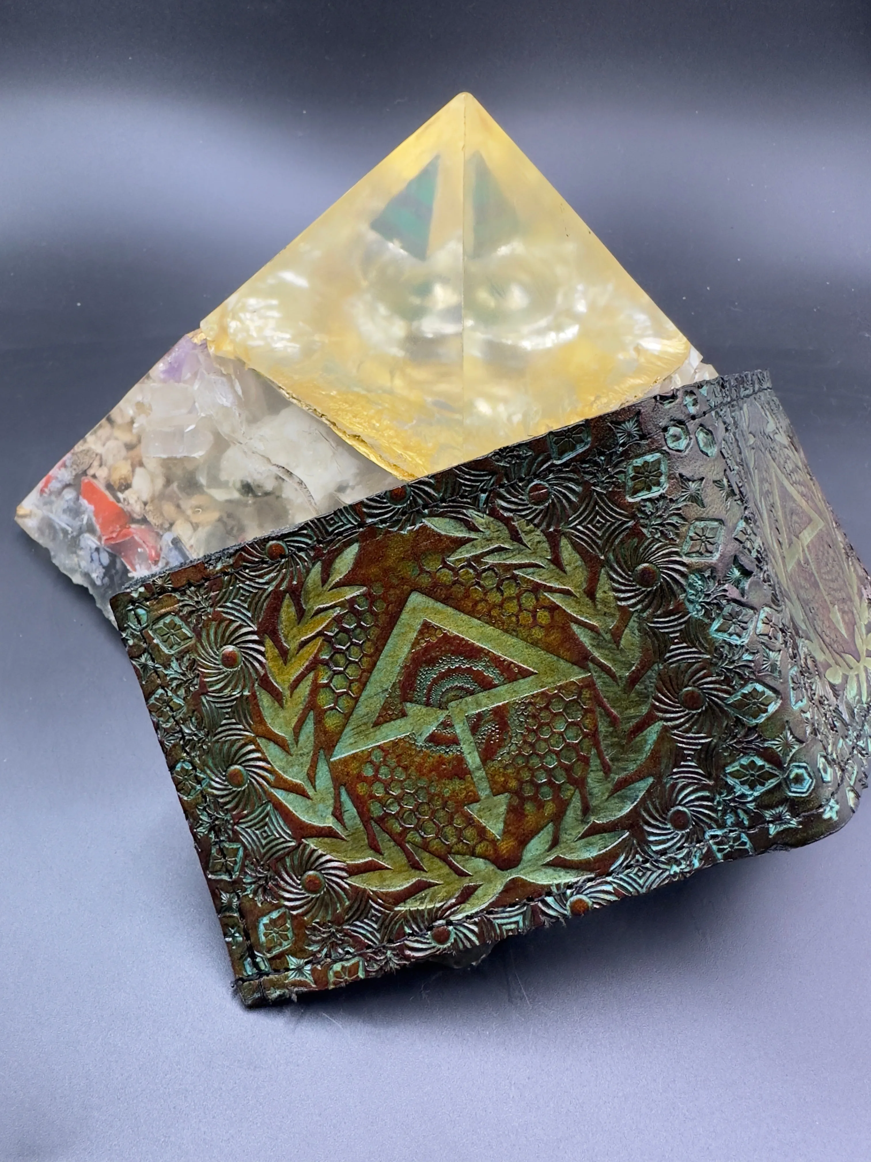 Stamped Leather Bifold Wallet - Of the Trees