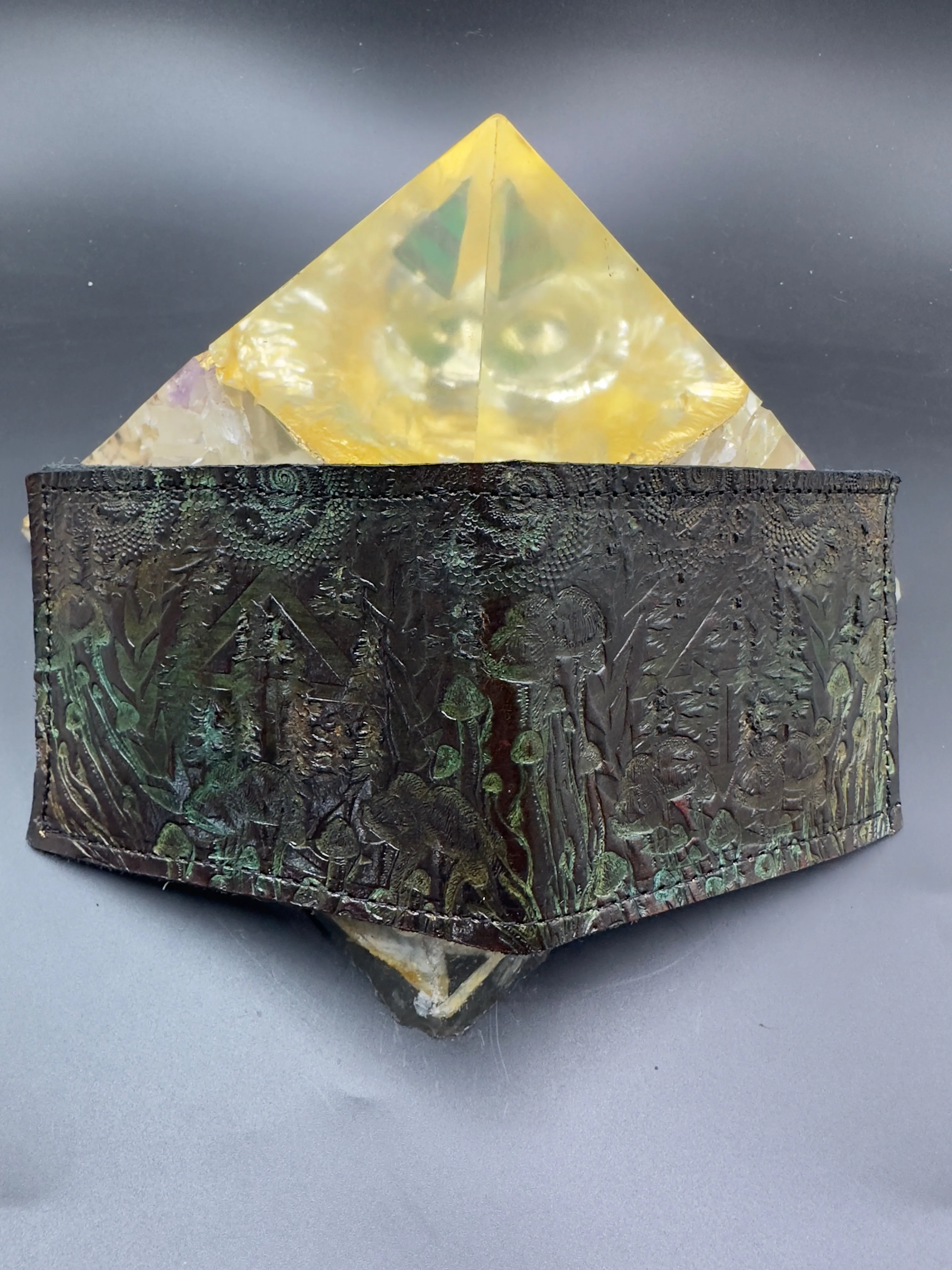 Stamped Leather Bifold Wallet - Of the Trees