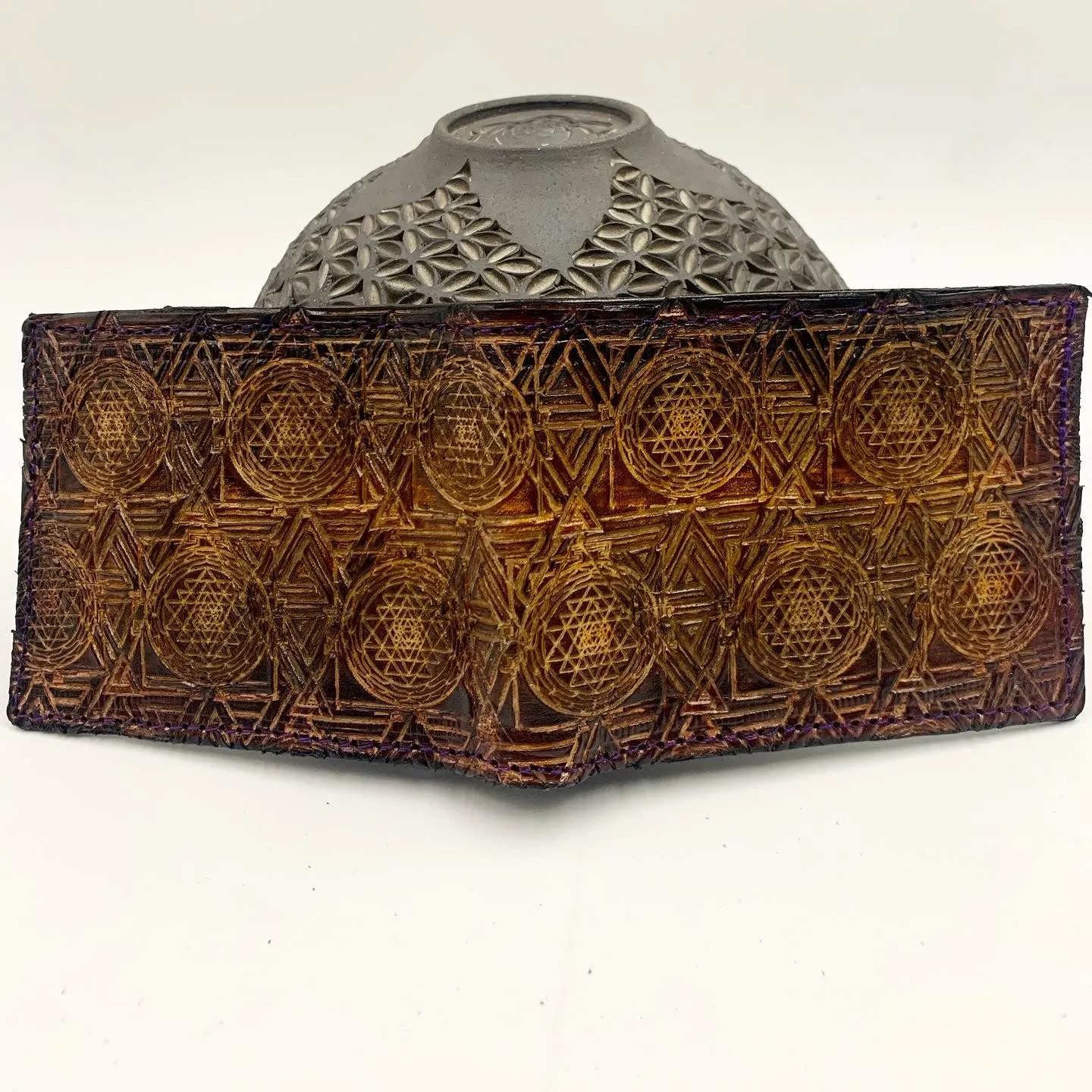 Stamped Leather Bifold Wallet - STS9 Impossible Triangle