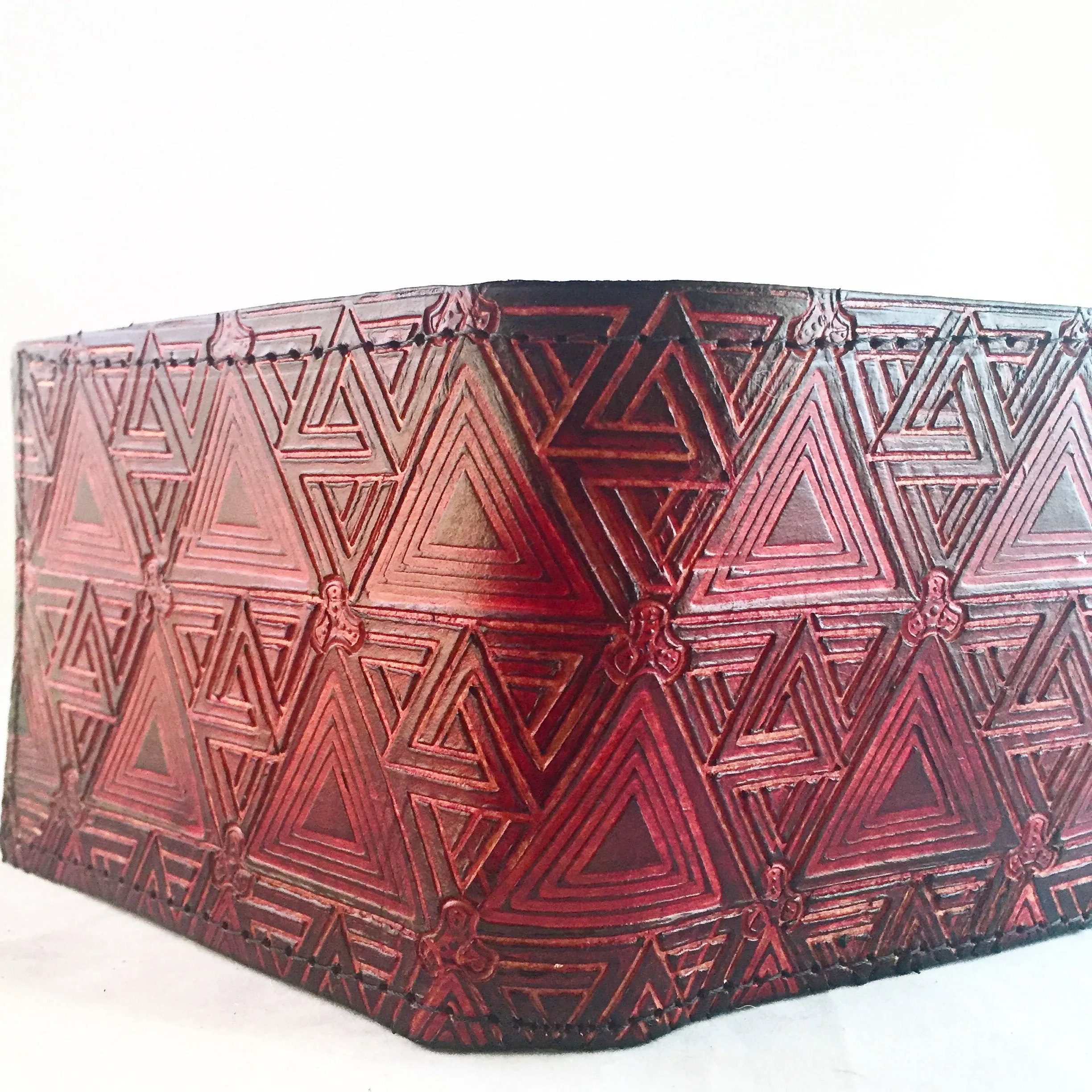 Stamped Leather Bifold Wallet - STS9 Impossible Triangle