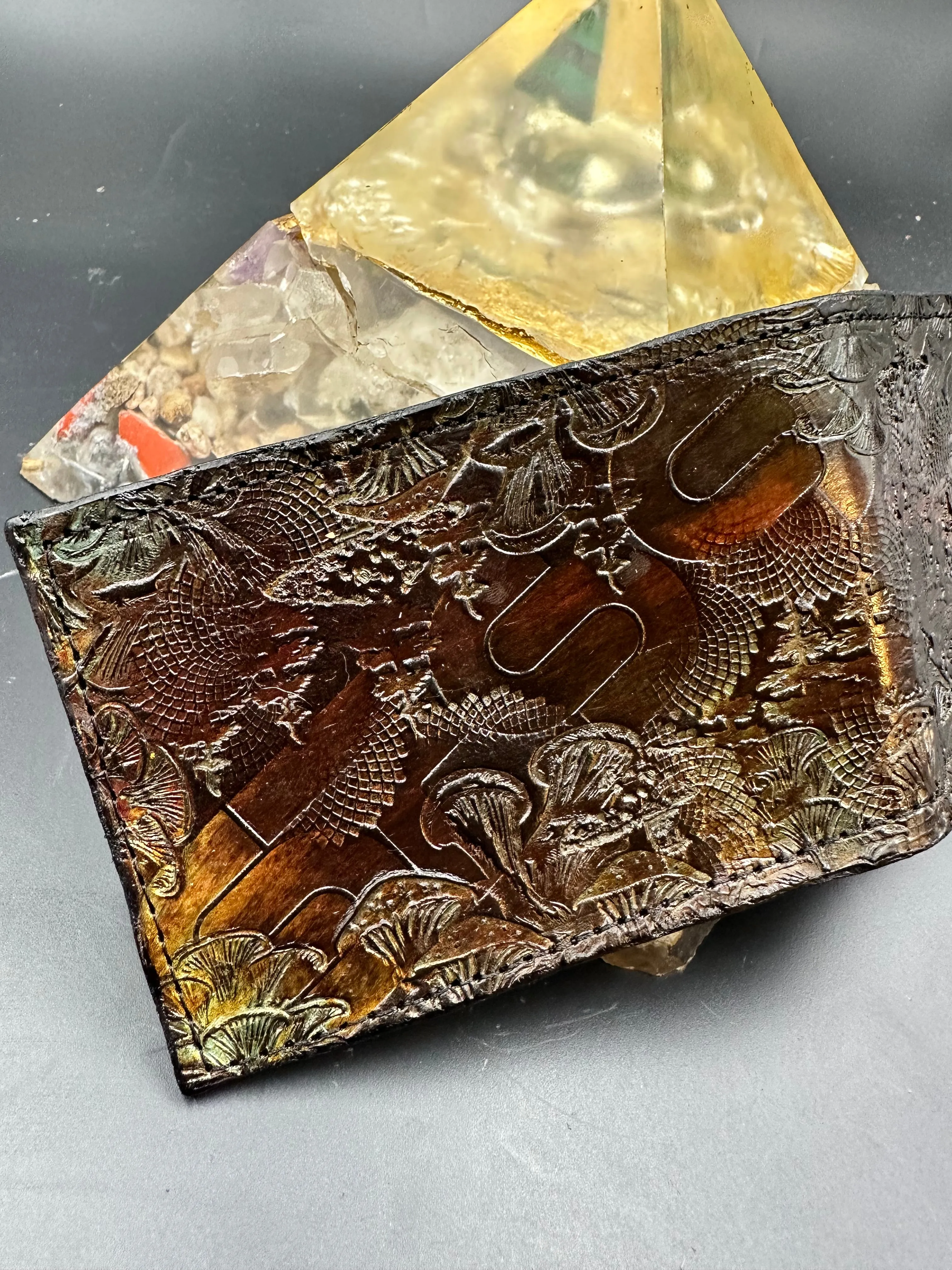 Stamped Leather Bifold Wallet - Sts9